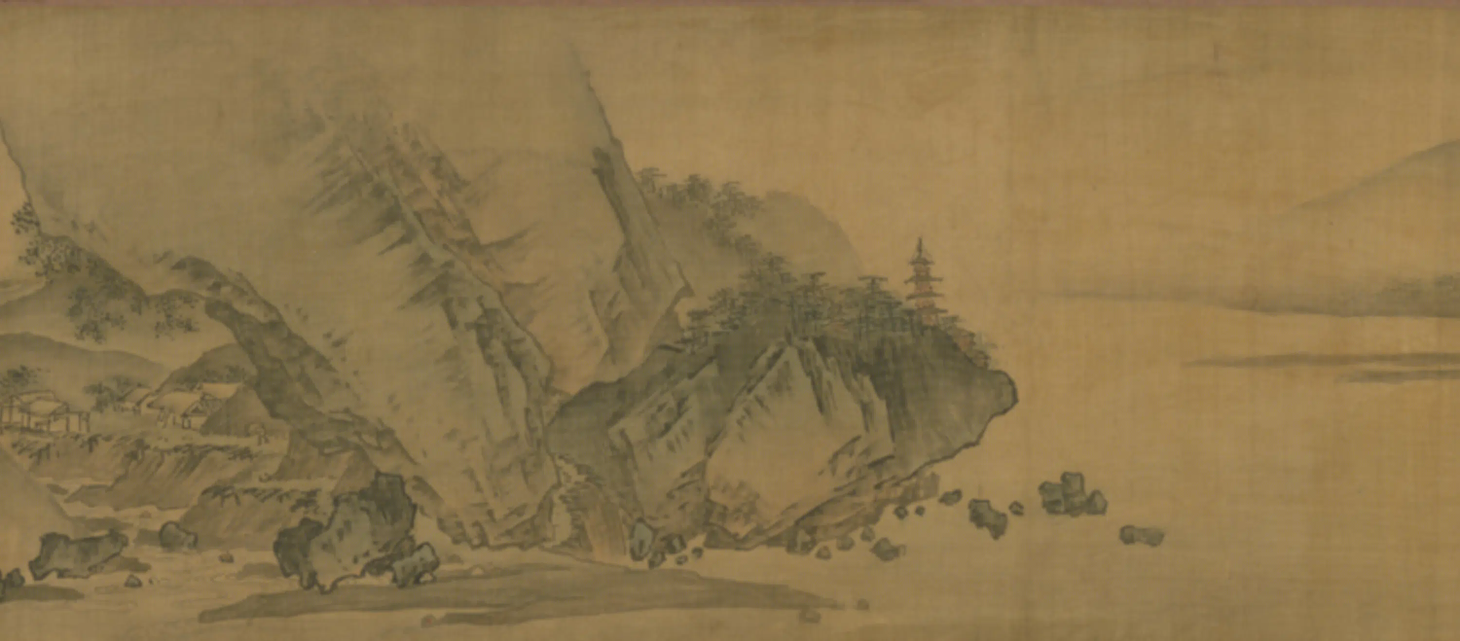 明朝【明山】《画山水图卷》 第9张