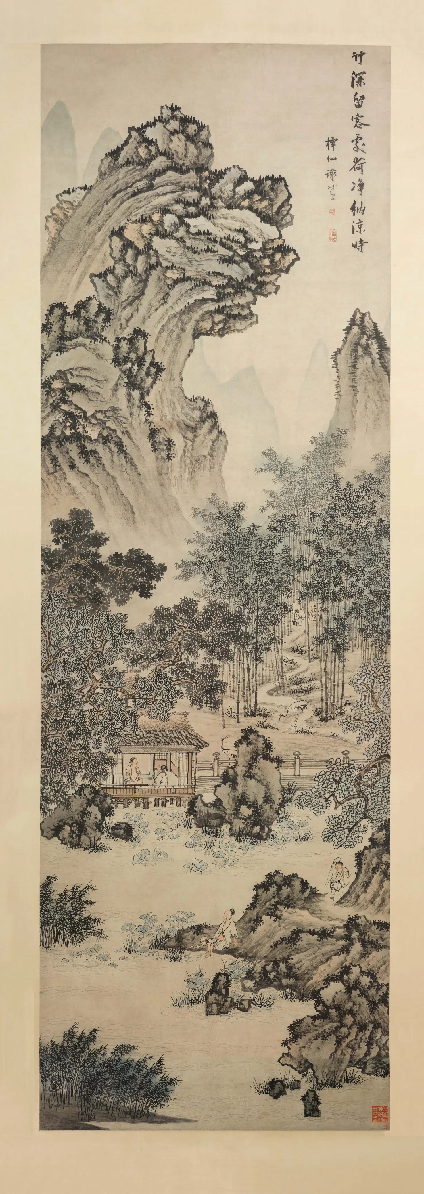 明朝【谢时臣】《杜甫诗意图轴》