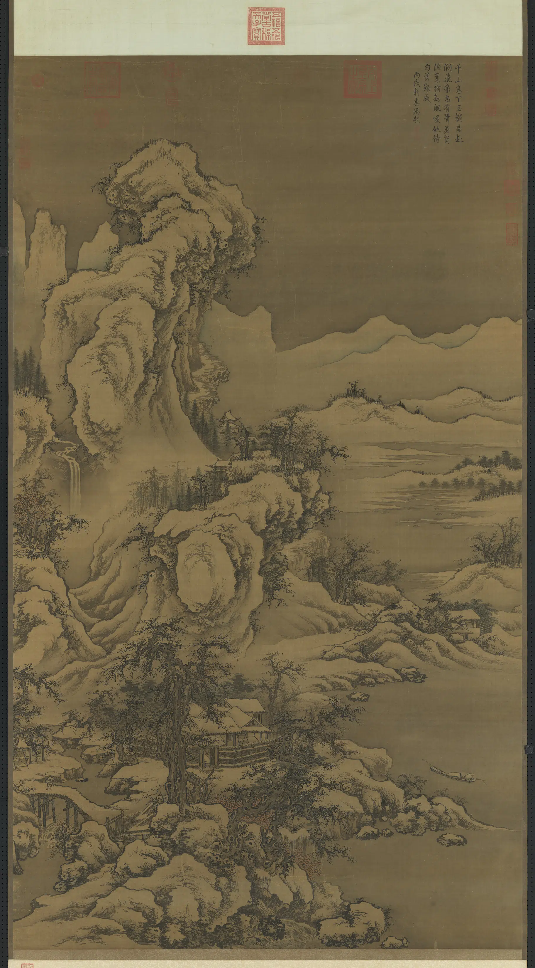 北宋【郭熙】《画雪景图轴》 第1张