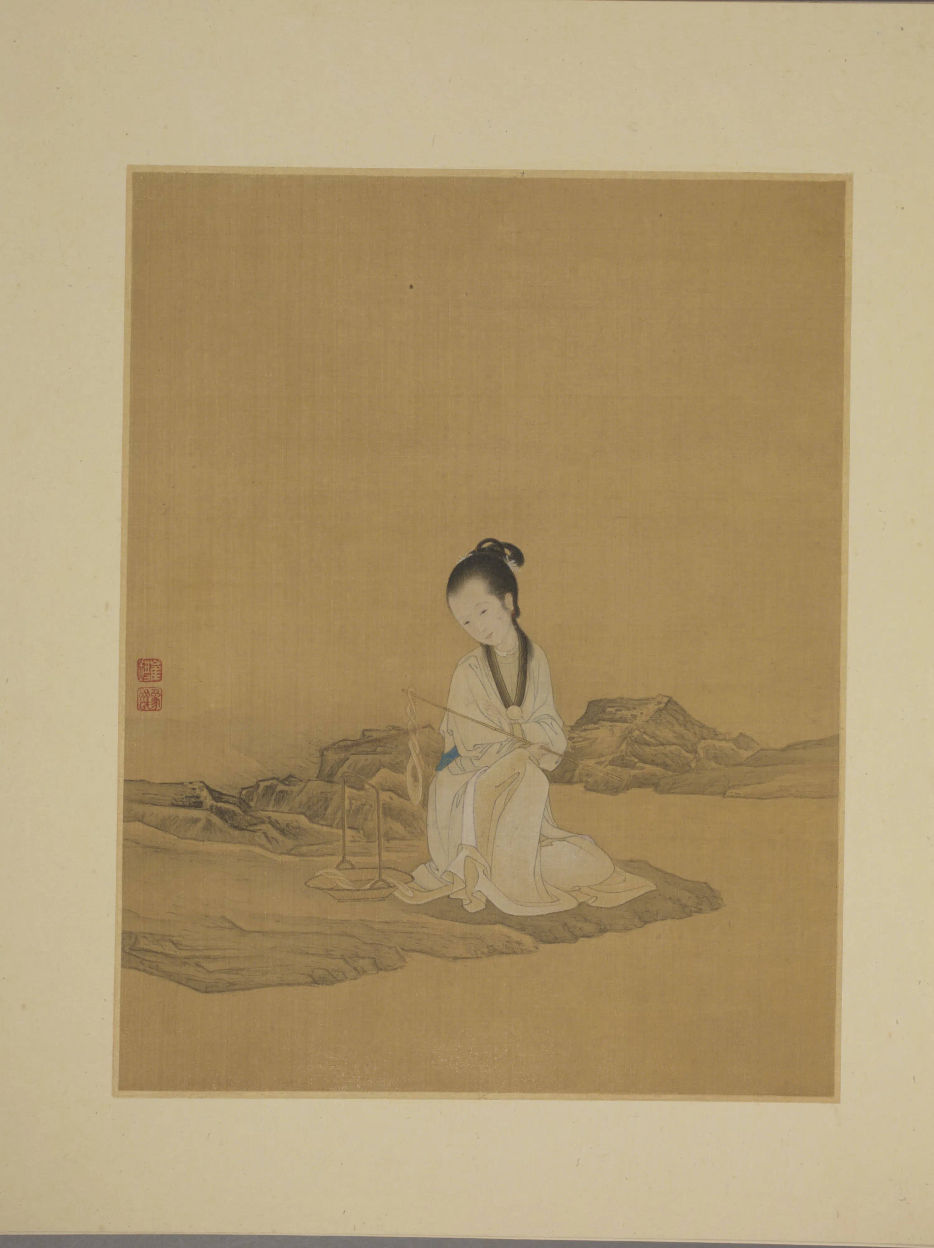 清代【崔鏏】《仕女图册》 第3张