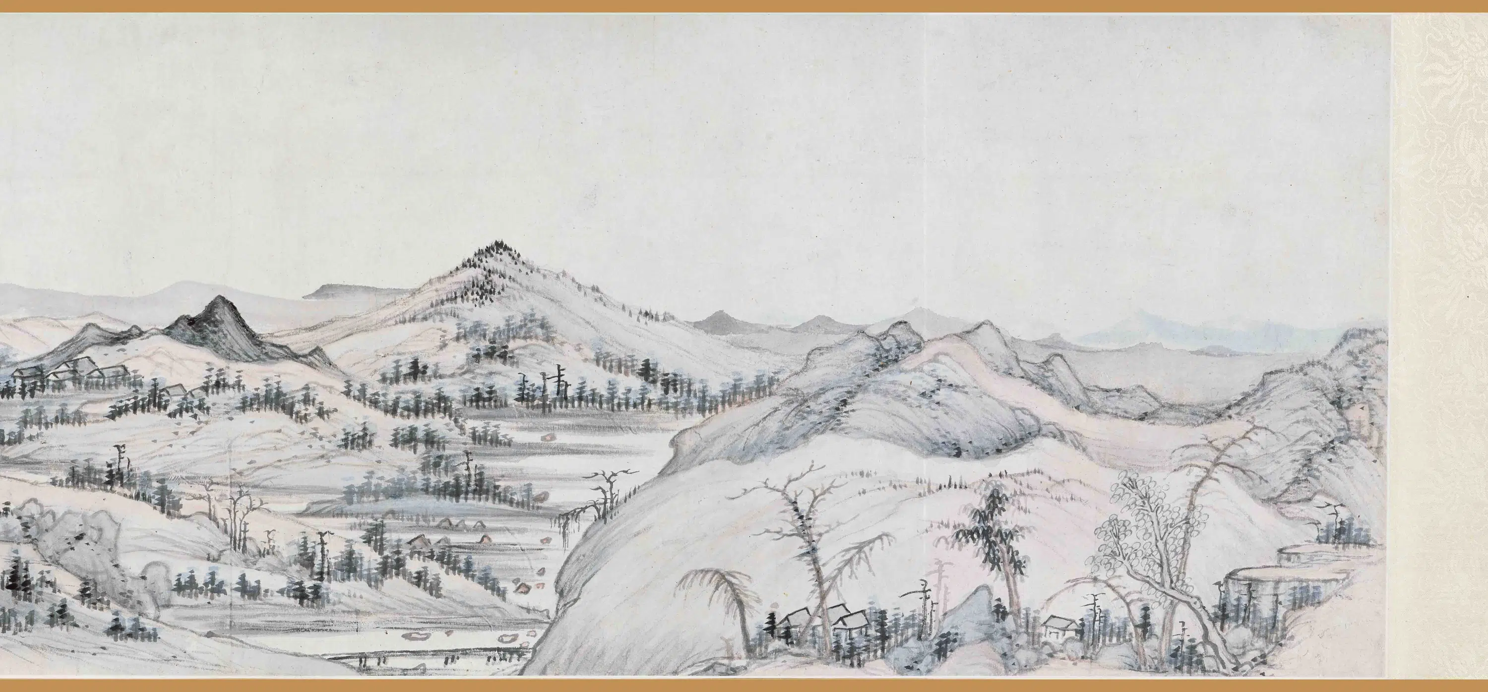 清代【弘仁】《崇岗山村图卷》 第4张 清代【弘仁】《崇岗山村图卷》 第4张