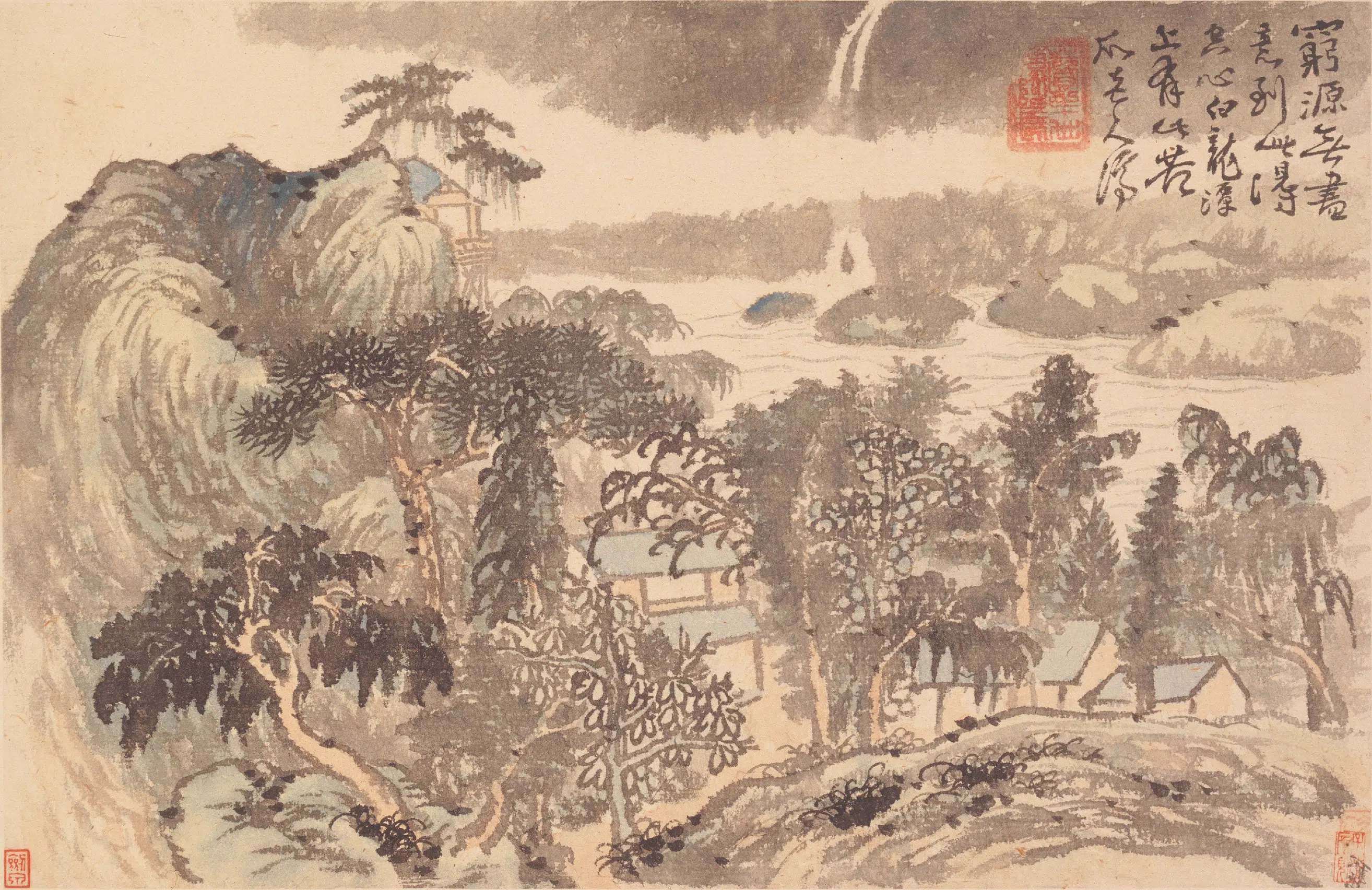清代【石涛】《山水花卉册》 第7张