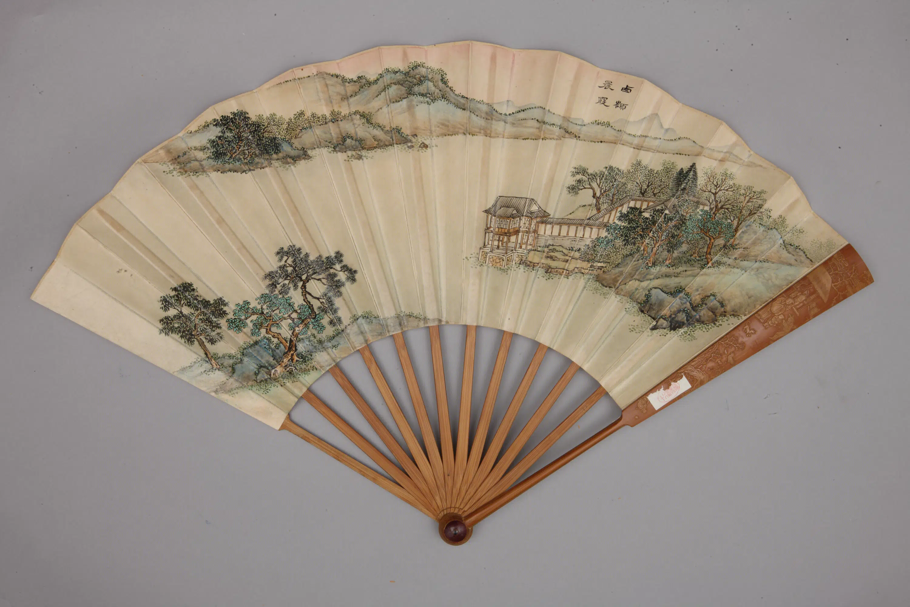 清代【王际华】《清人画避暑山庄三十六景图王际华书诗成扇-28幅》 第5张
