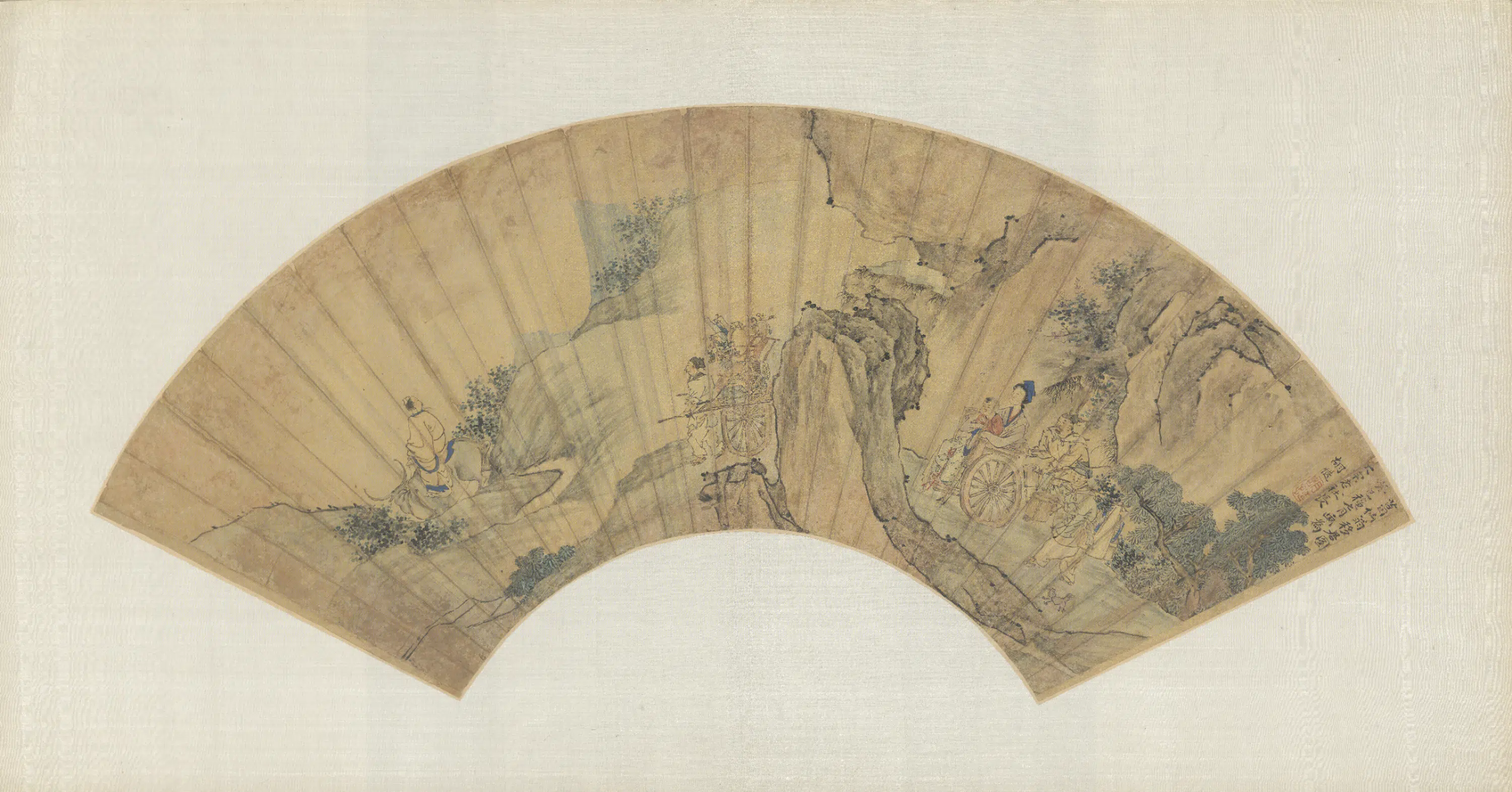 清代【胡慥】《葛洪移居图扇页》