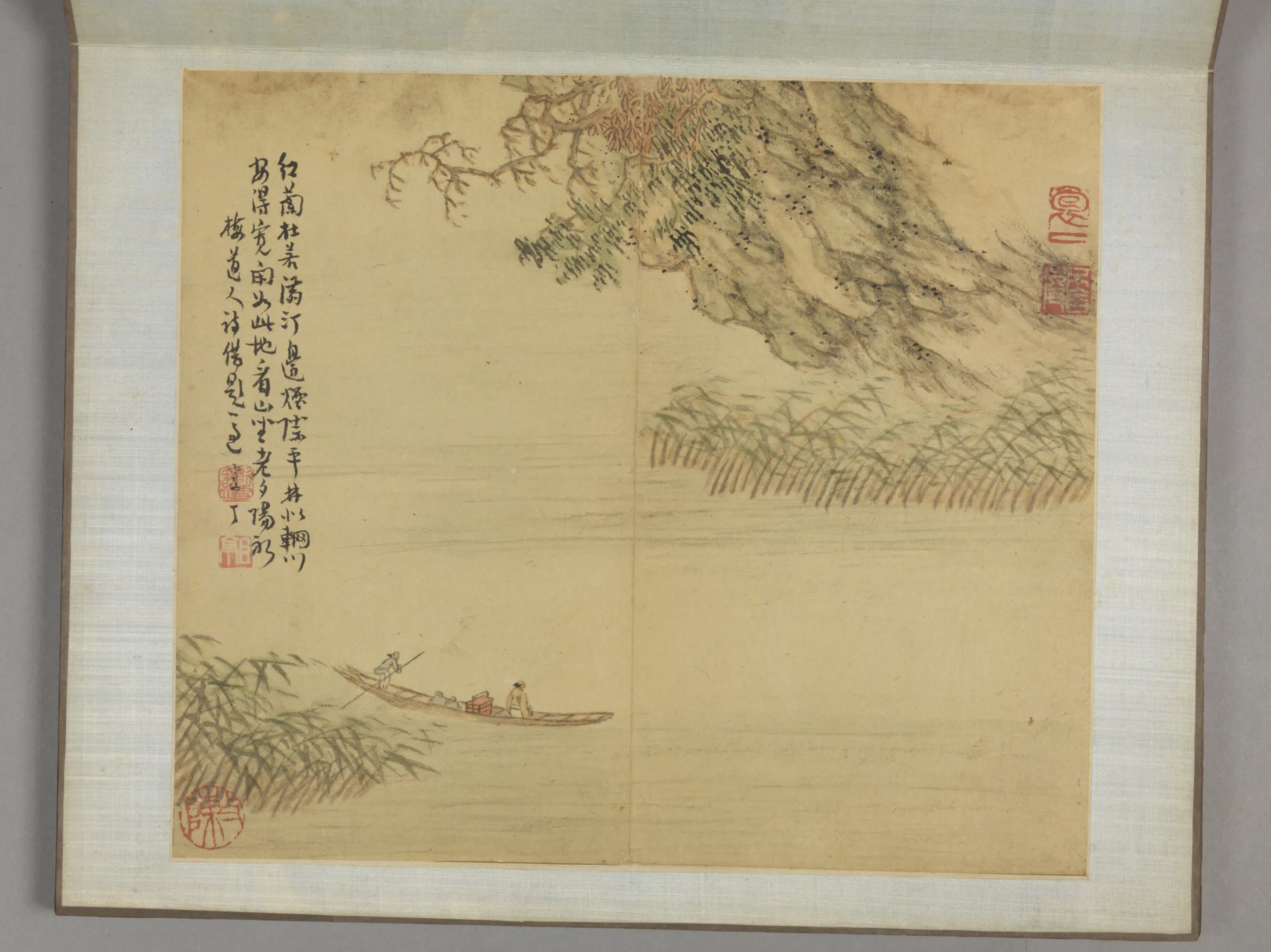 清代【爱新觉罗弘旿】《山水册（8开）》 第4张