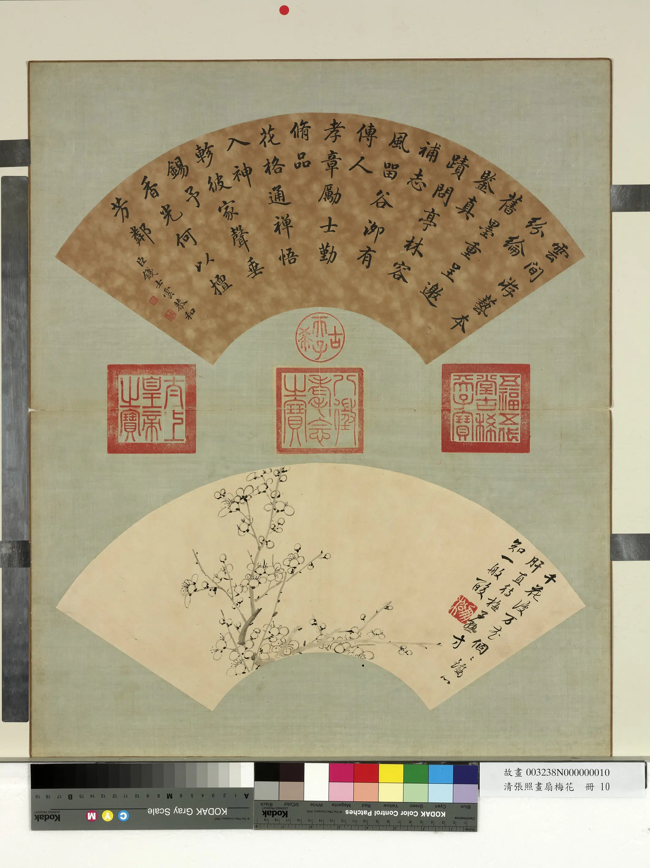 清代【张照】《画扇梅花册》 第11张 清代【张照】《画扇梅花册》 第11张