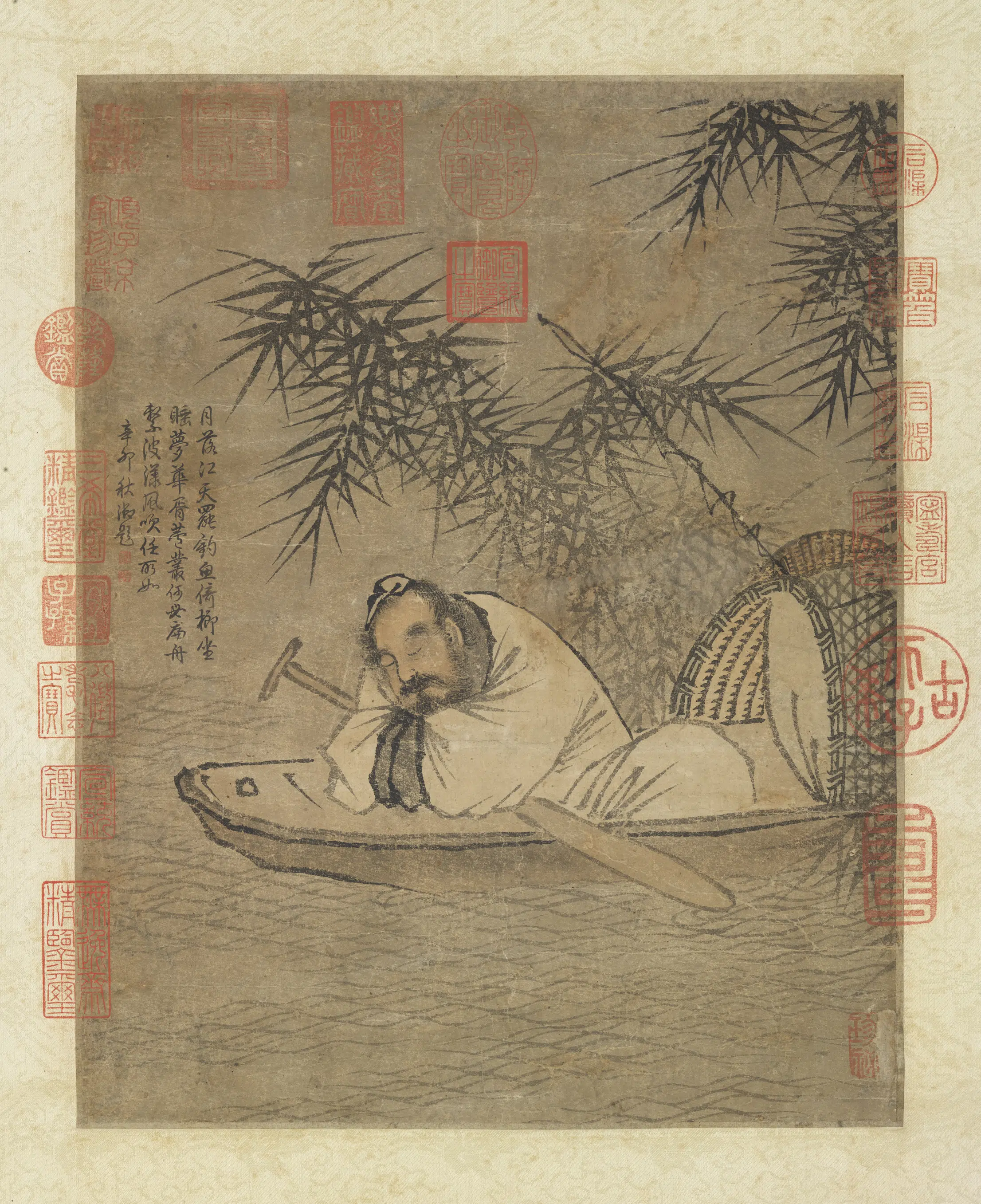 南宋【马远】《画秋江渔隐图轴》