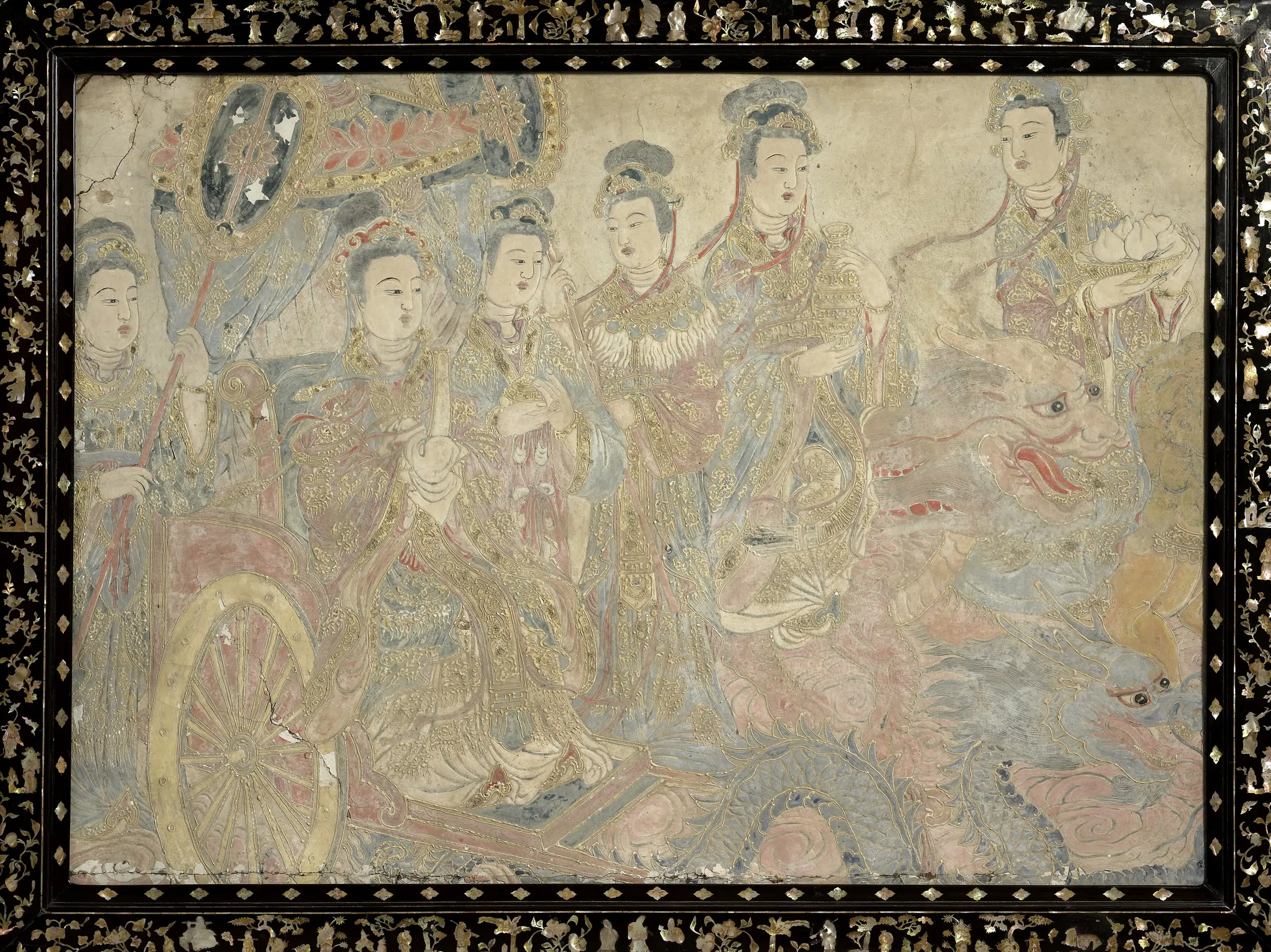 《无款北方壁画随行菩萨》