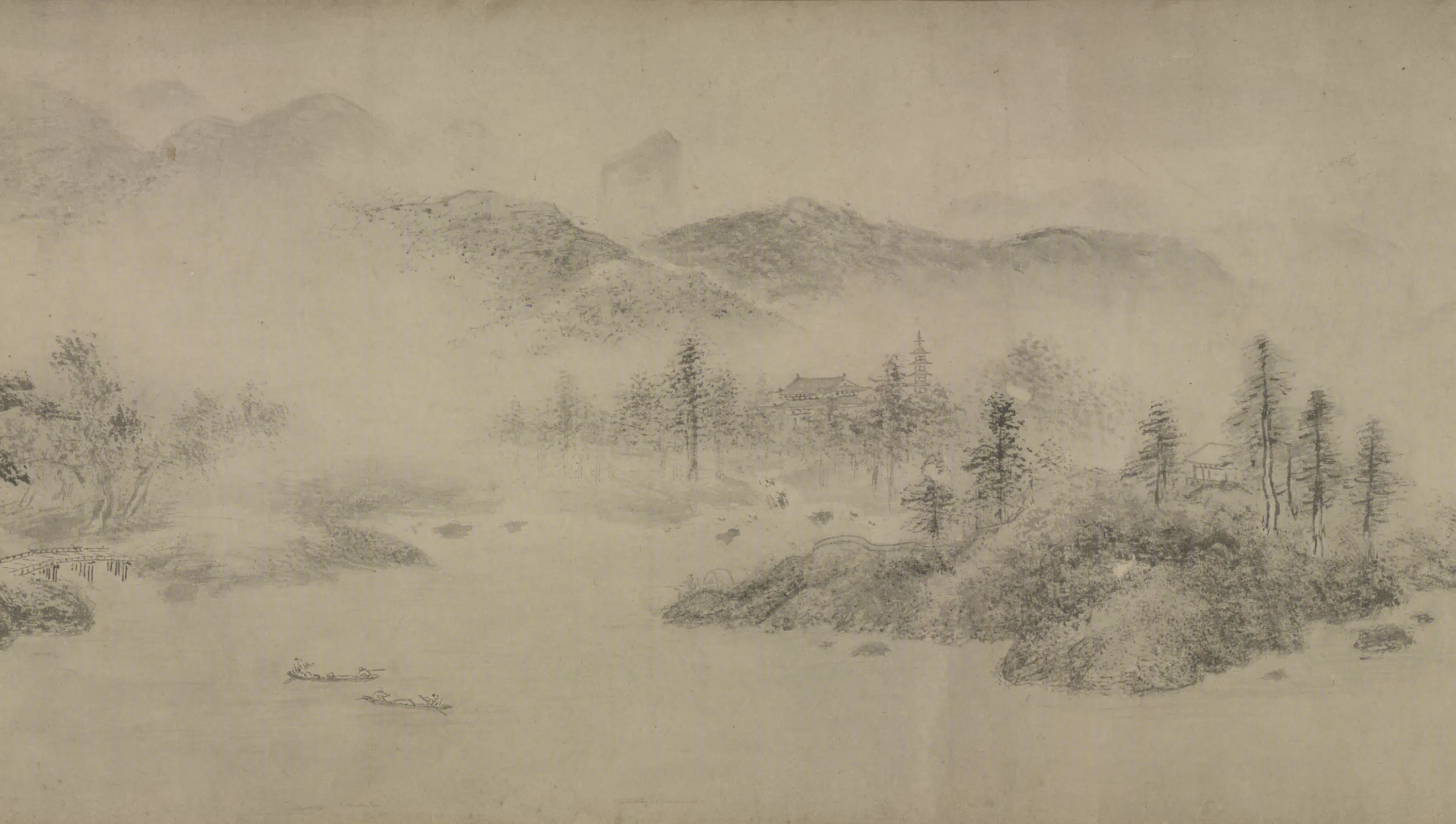 明朝【宋旭】《仿夏圭仙山图卷》 第2张 明朝【宋旭】《仿夏圭仙山图卷》 第2张