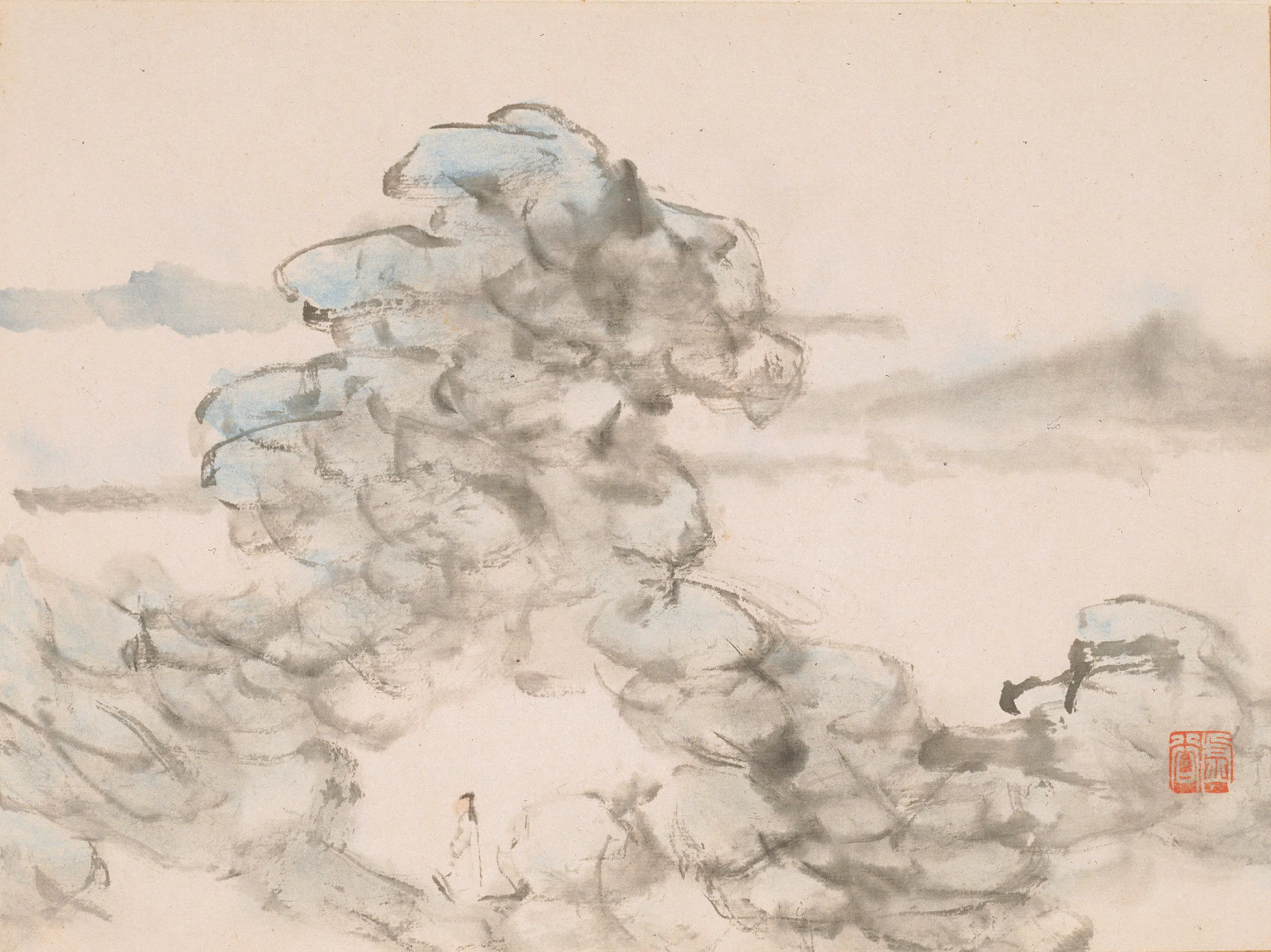 清代【虚谷】《山水册-2》 第11张