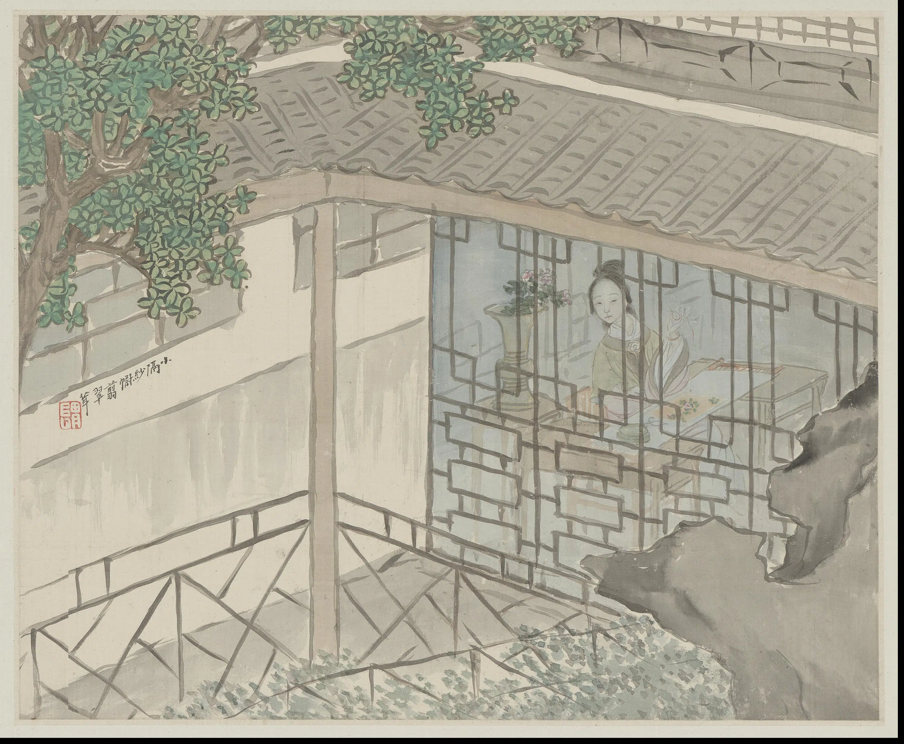 清代【任熊】《姚燮诗意图第十册-24开》 第10张