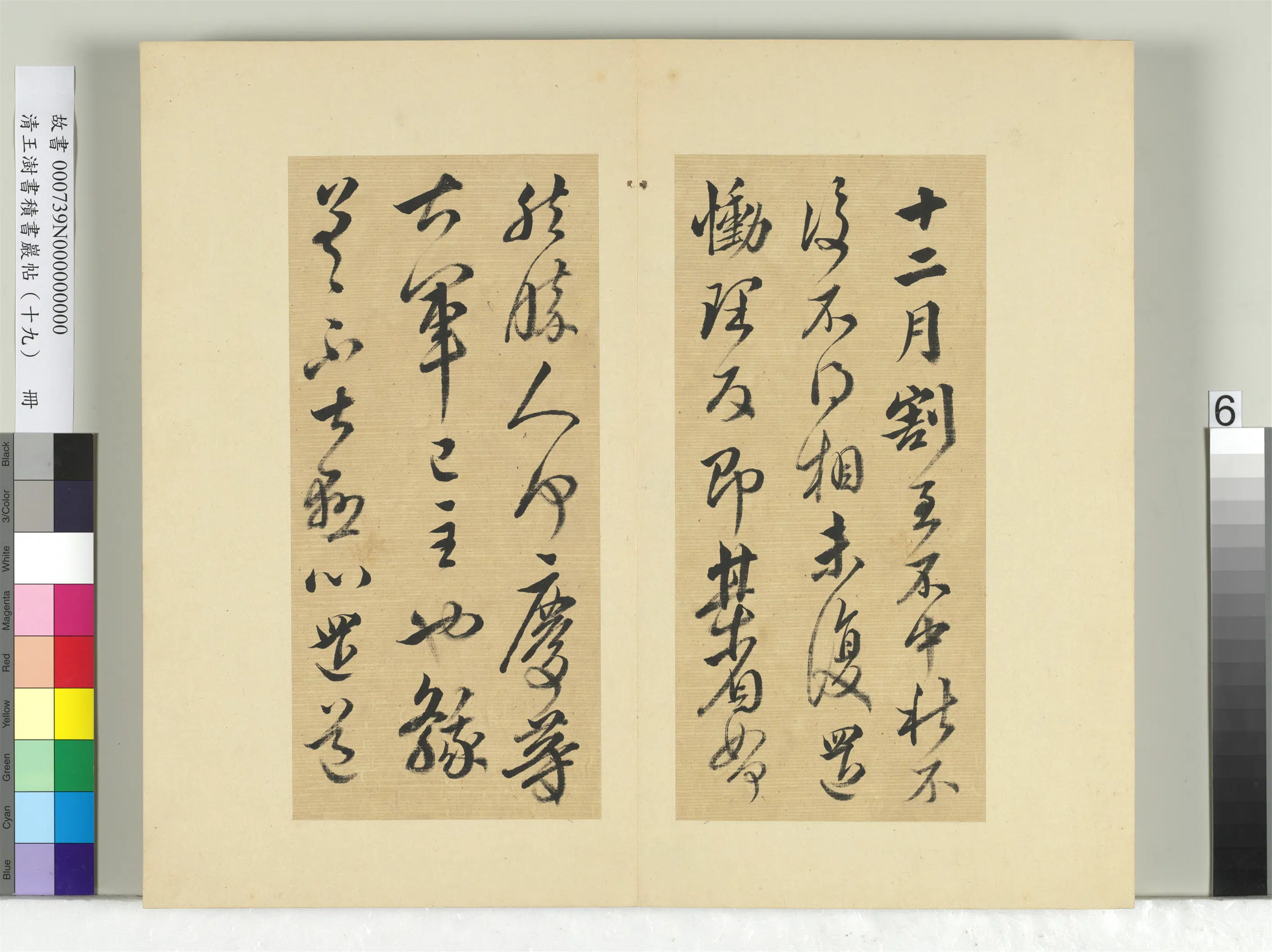 清代【王澍】《书积书岩帖（十九）册-临前帖并合大军以下一帖》