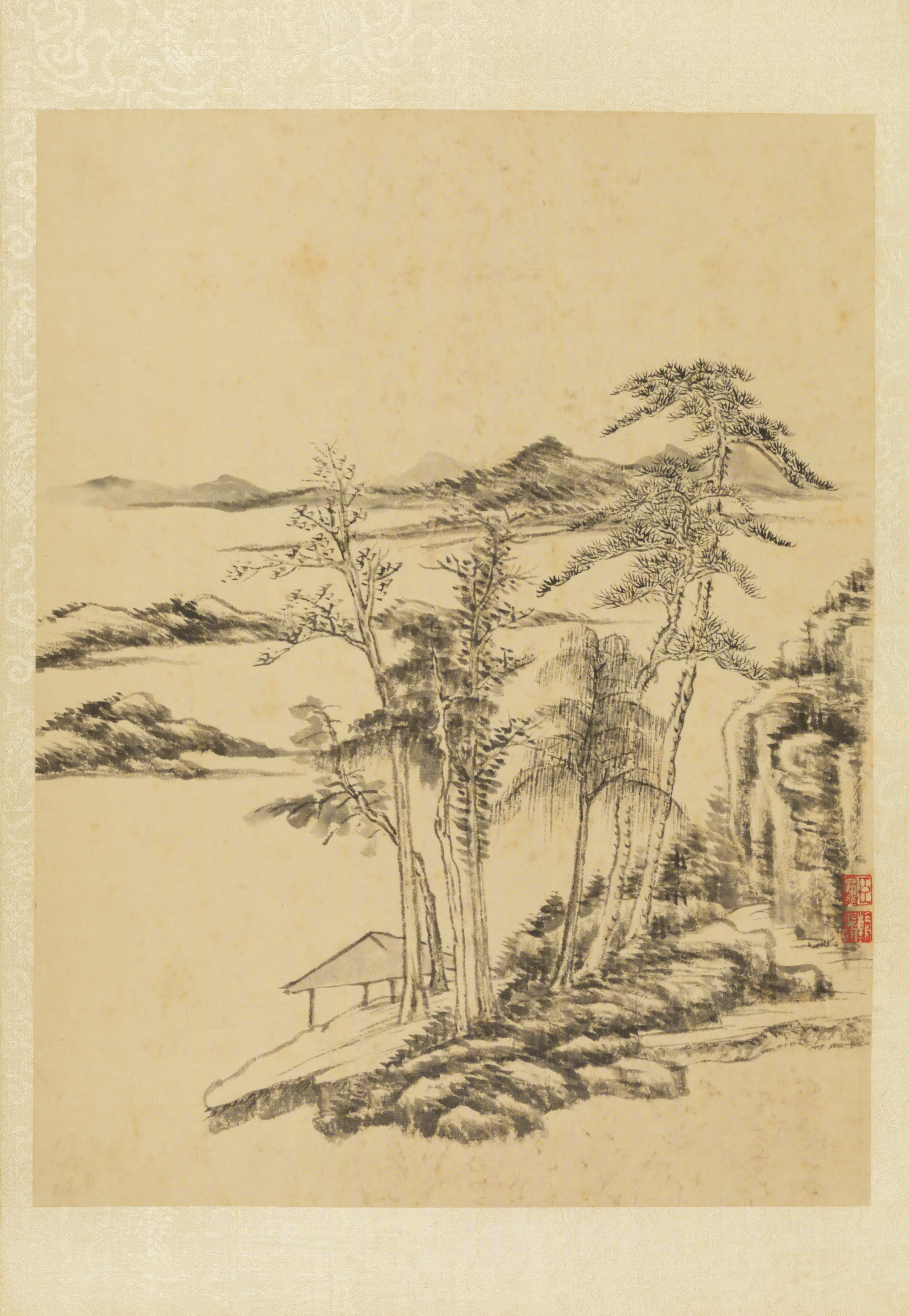 清代【沈宗敬】《山水图册（7开）》 第3张