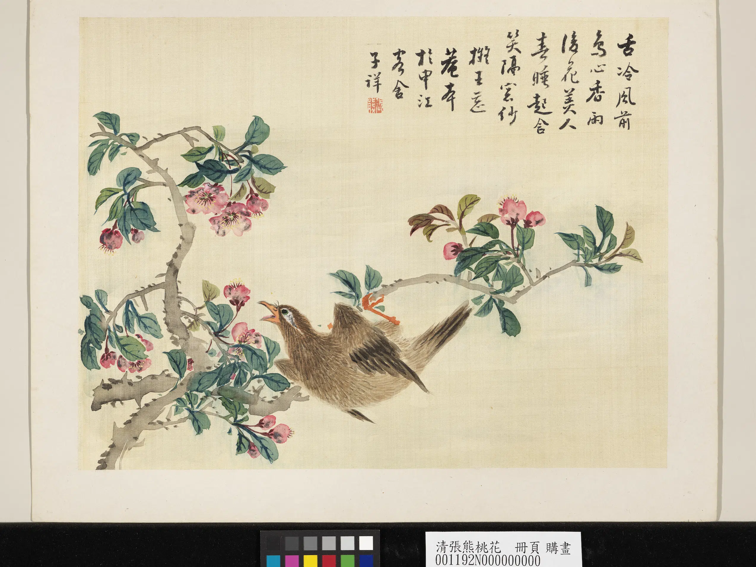 清代【张熊】《桃花册页》