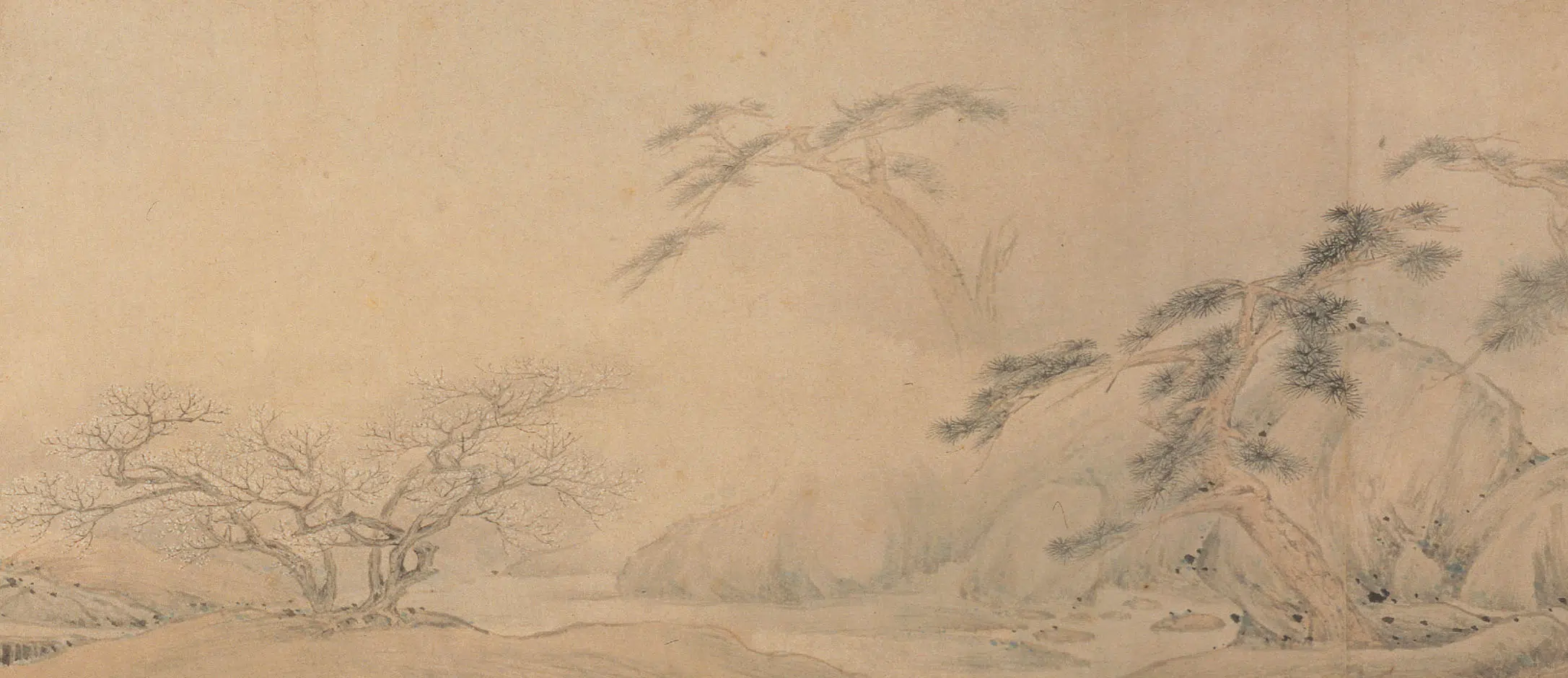 清代【叶欣】《梅花流泉图卷》 第11张