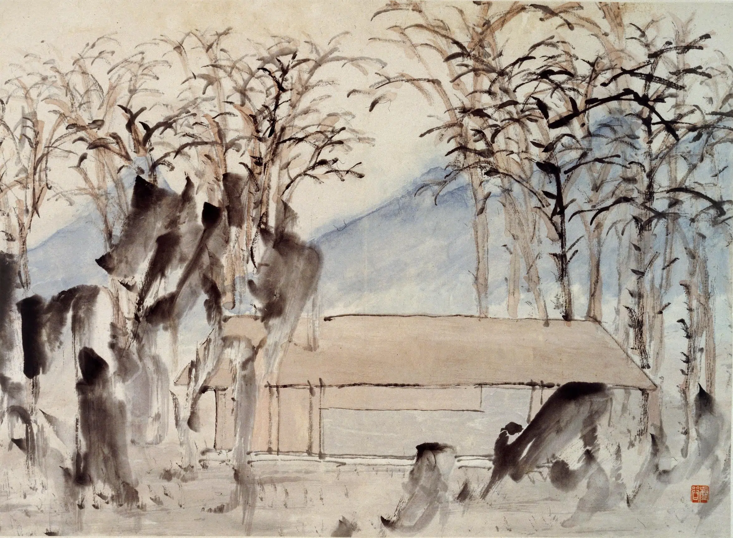 清代【虚谷】《山水册-1》 第7张 清代【虚谷】《山水册-1》 第7张