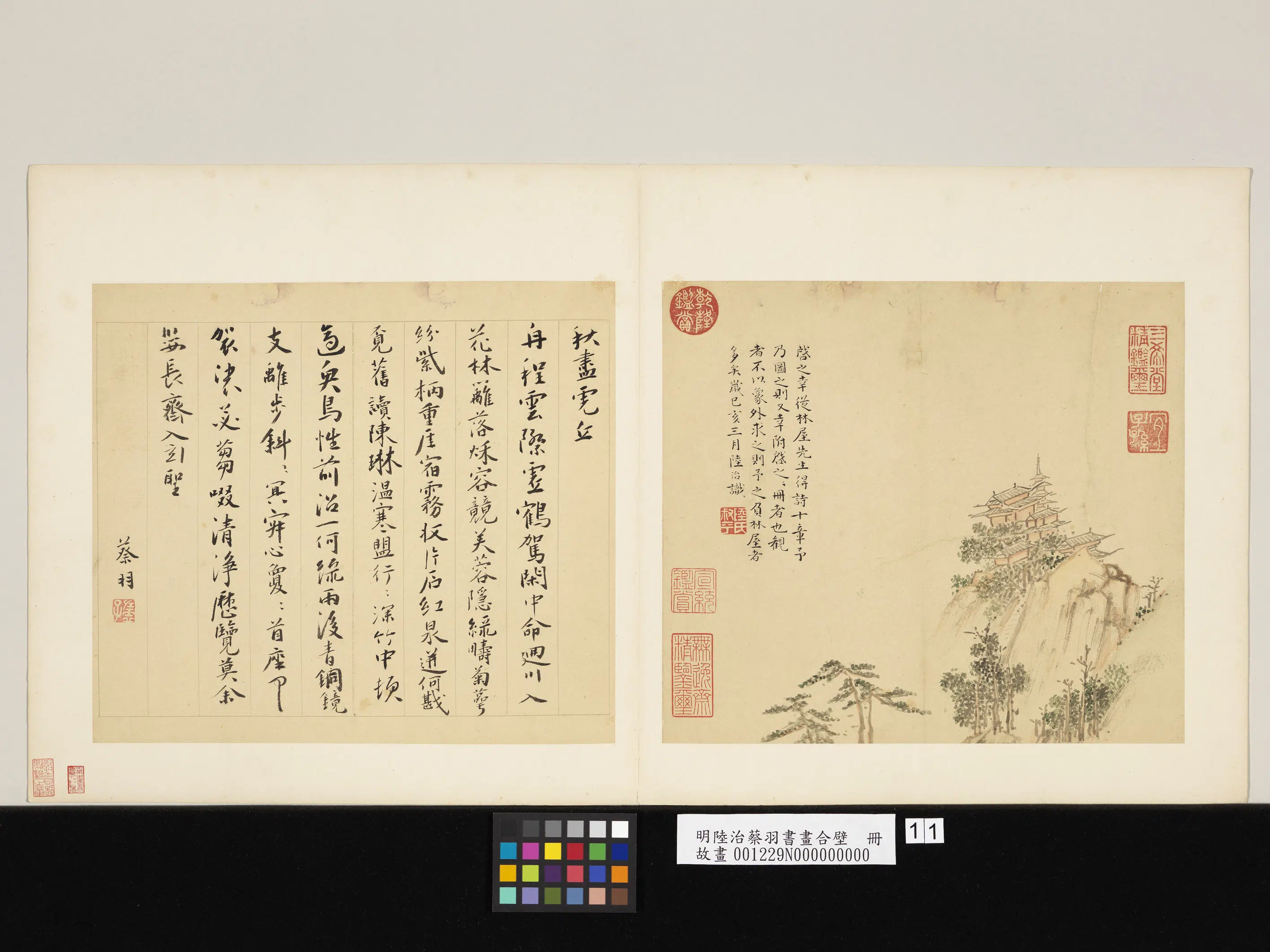 明代【陆治】《蔡羽书画合璧册》 第11张