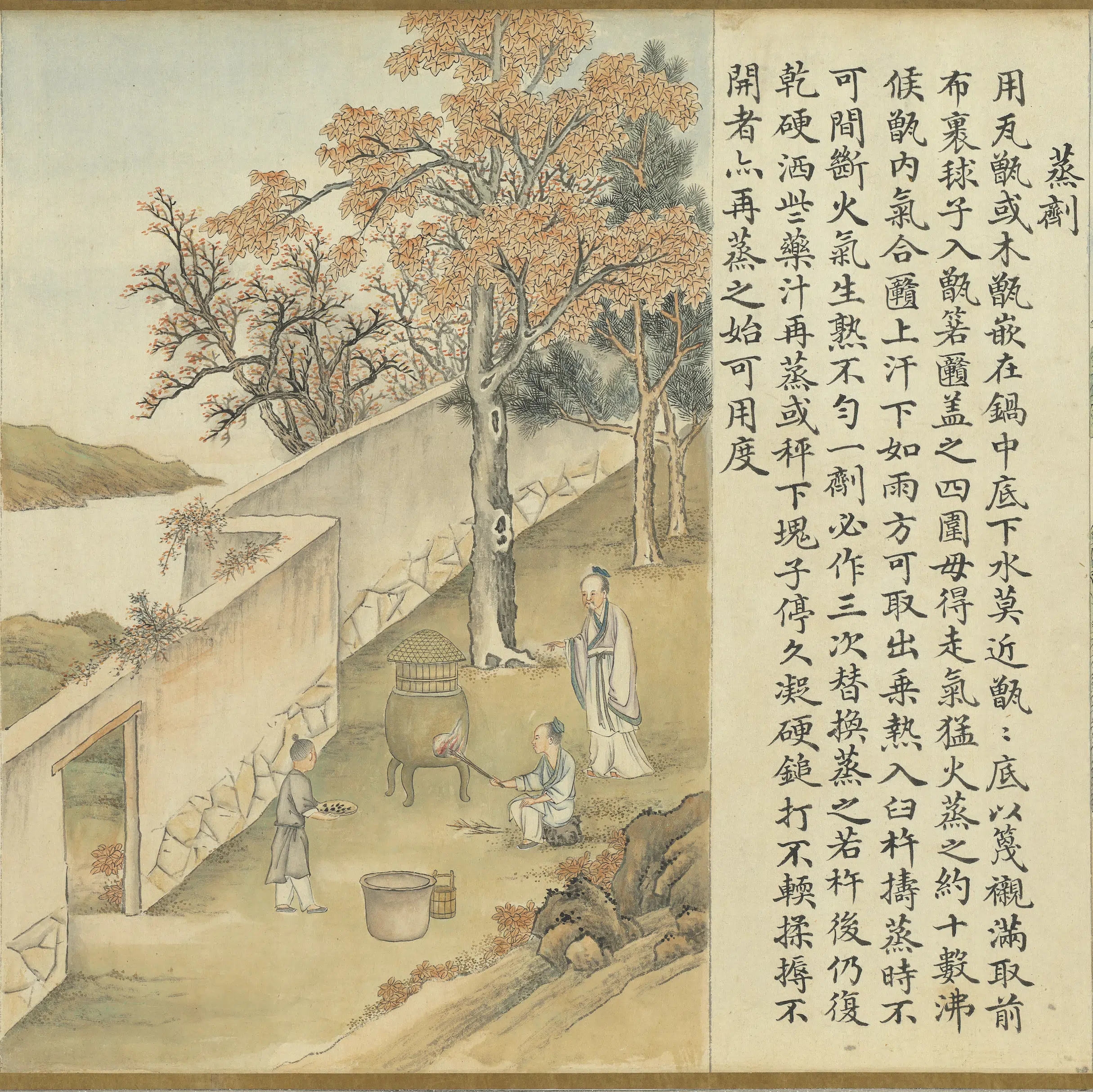清代【沈初】《徐扬墨法集要图卷_蒸剂》
