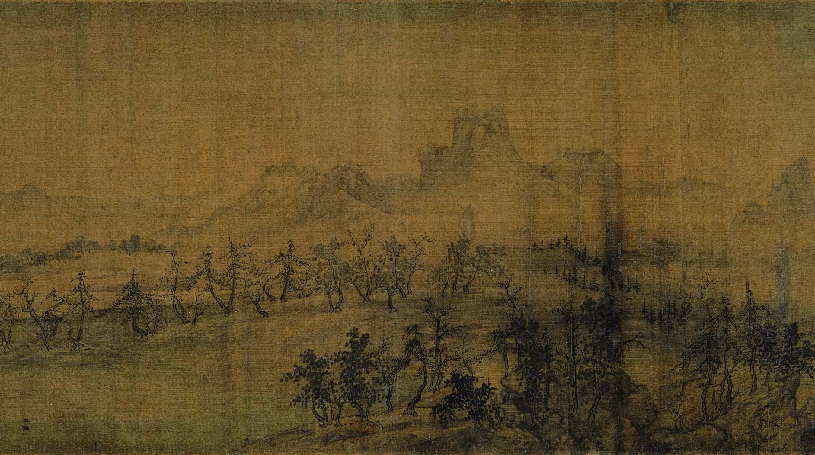 北宋【王诜】《烟江叠嶂图卷-1》 第2张