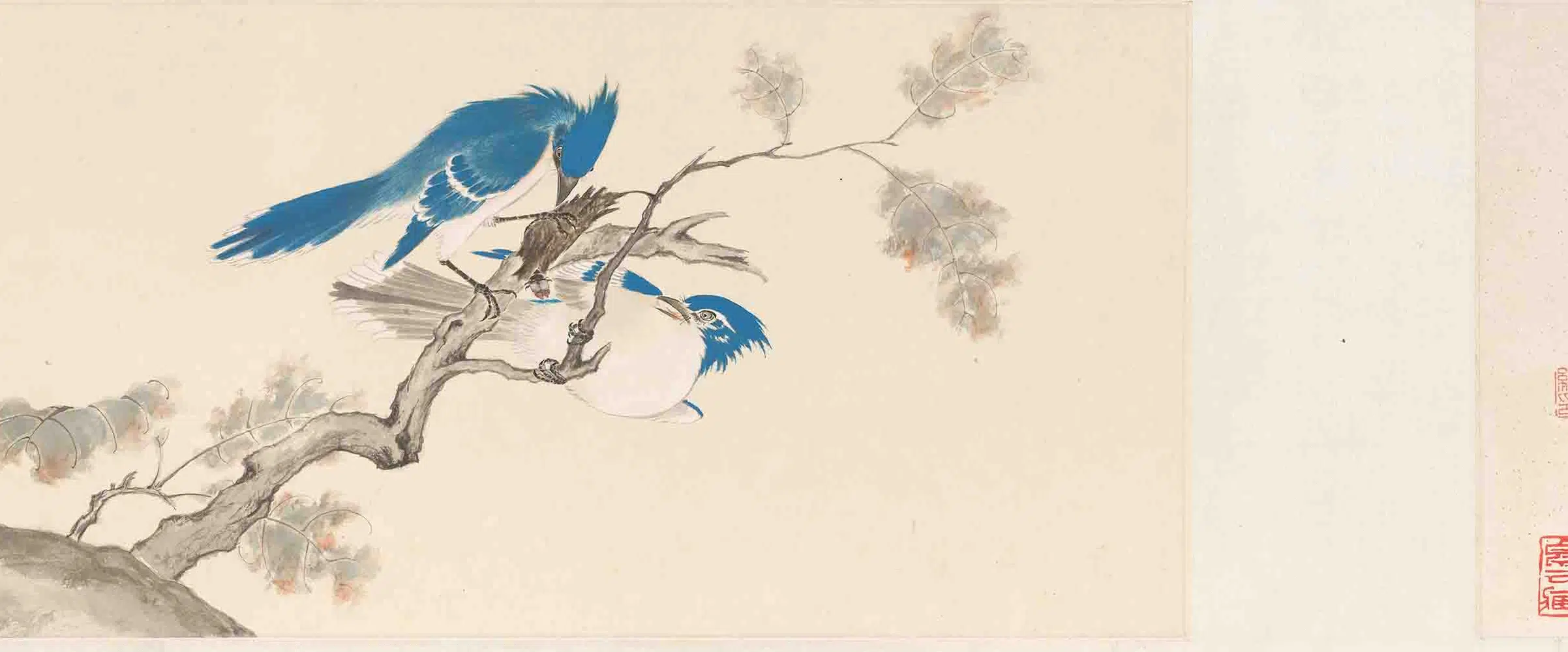 近现代【江寒汀】《百禽图卷》 第15张 近现代【江寒汀】《百禽图卷》 第15张