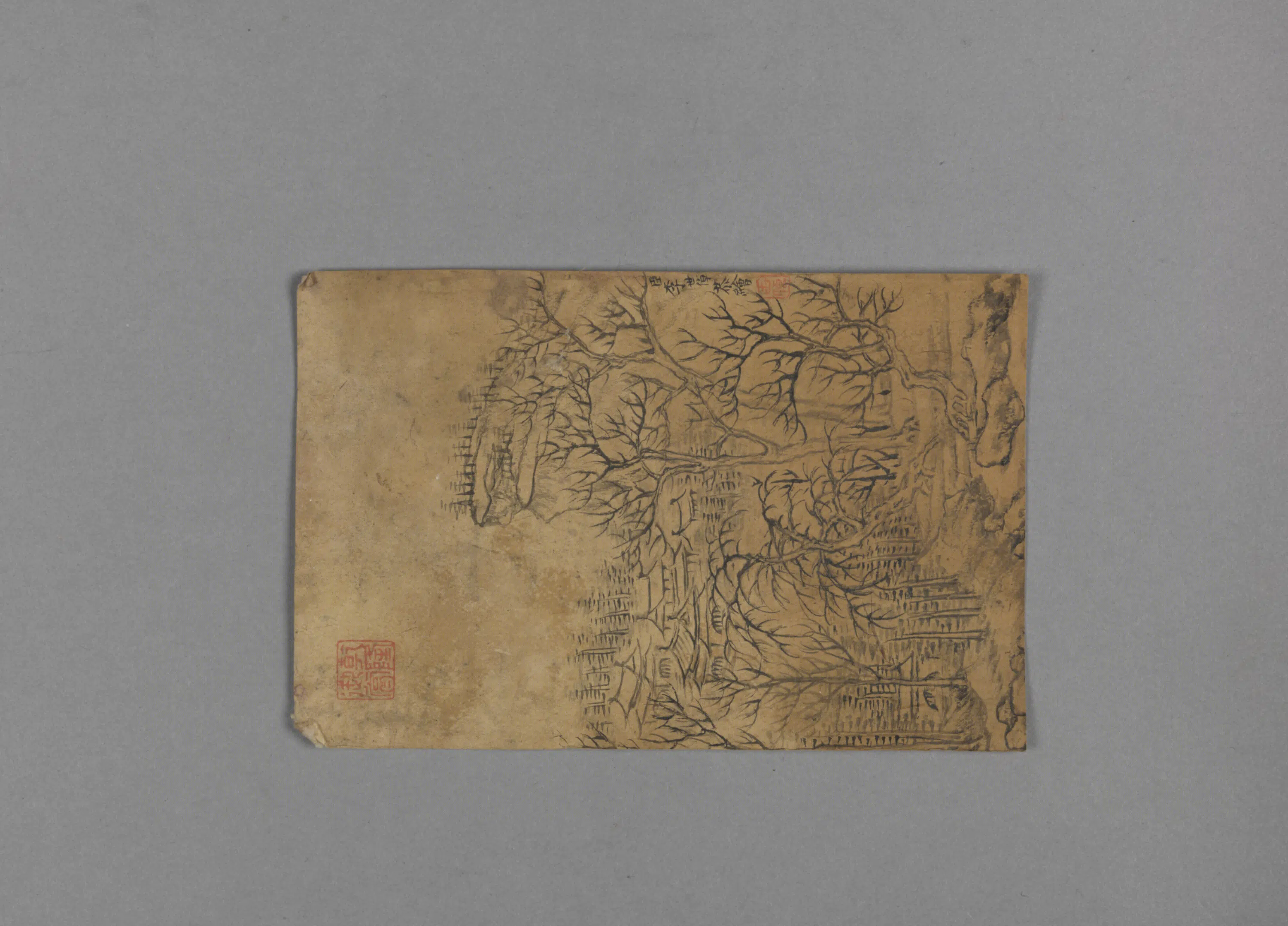 清代【李世倬】《董邦达等五家山水册-山水页》
