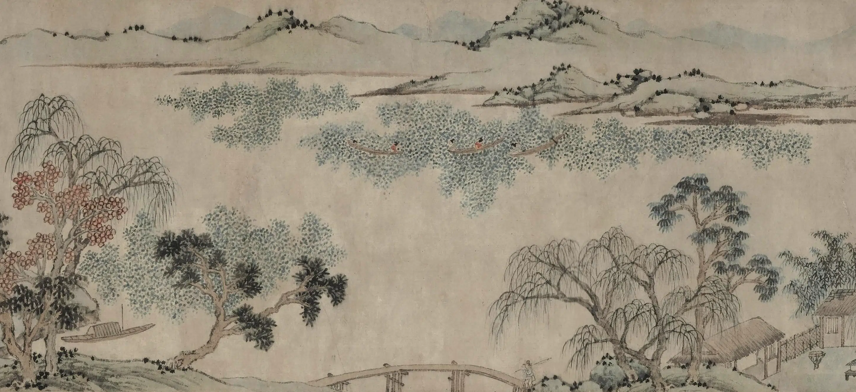 明朝【沈周】《采菱图卷》 第4张 明朝【沈周】《采菱图卷》 第4张
