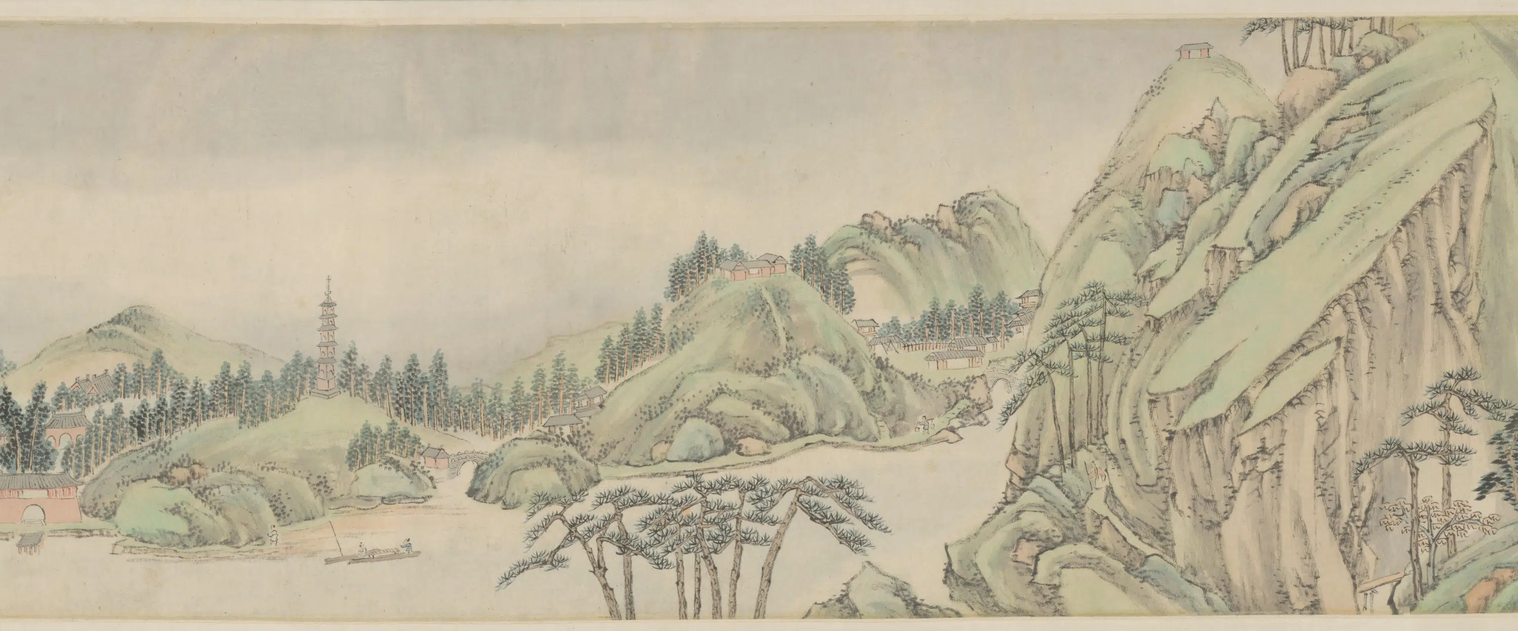 清代【萧云从】《仿古山水图屏》 第45张