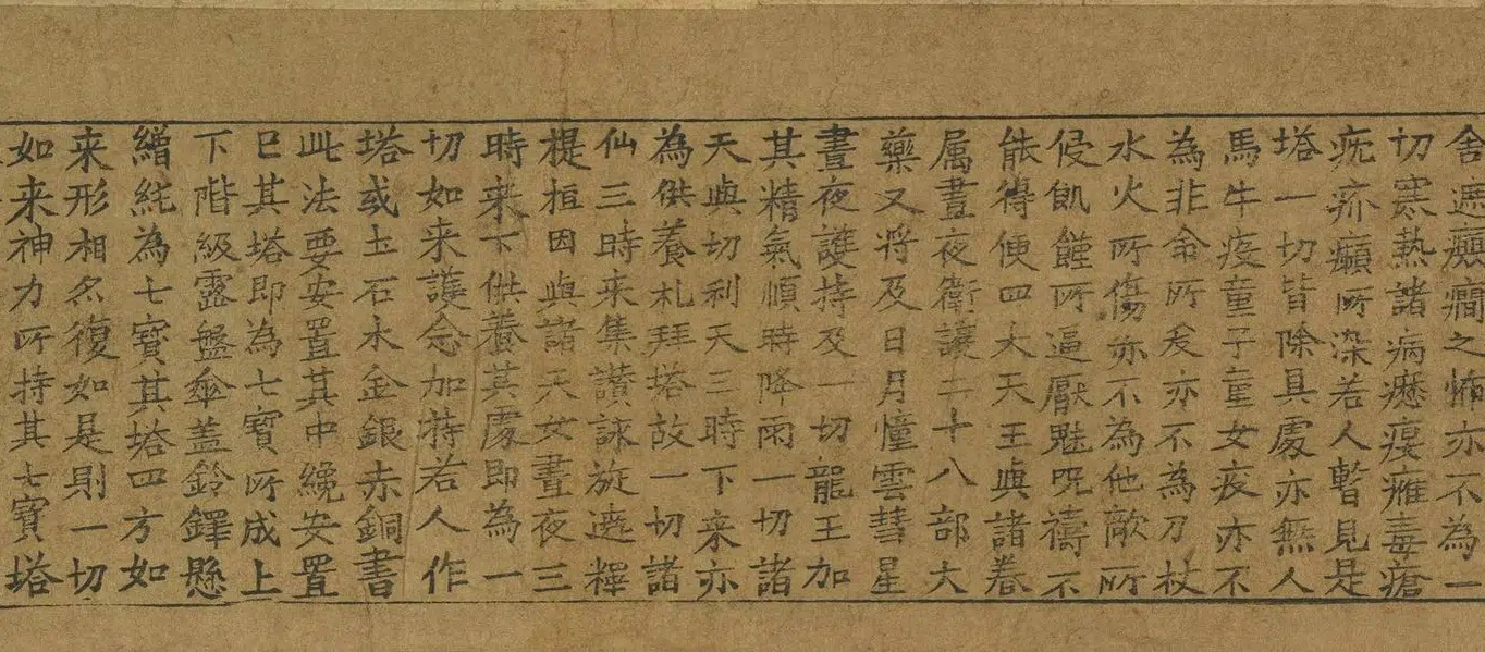 五代 【佚名】《吴越王雷锋塔经卷》 第6张 五代 【佚名】《吴越王雷锋塔经卷》 第6张