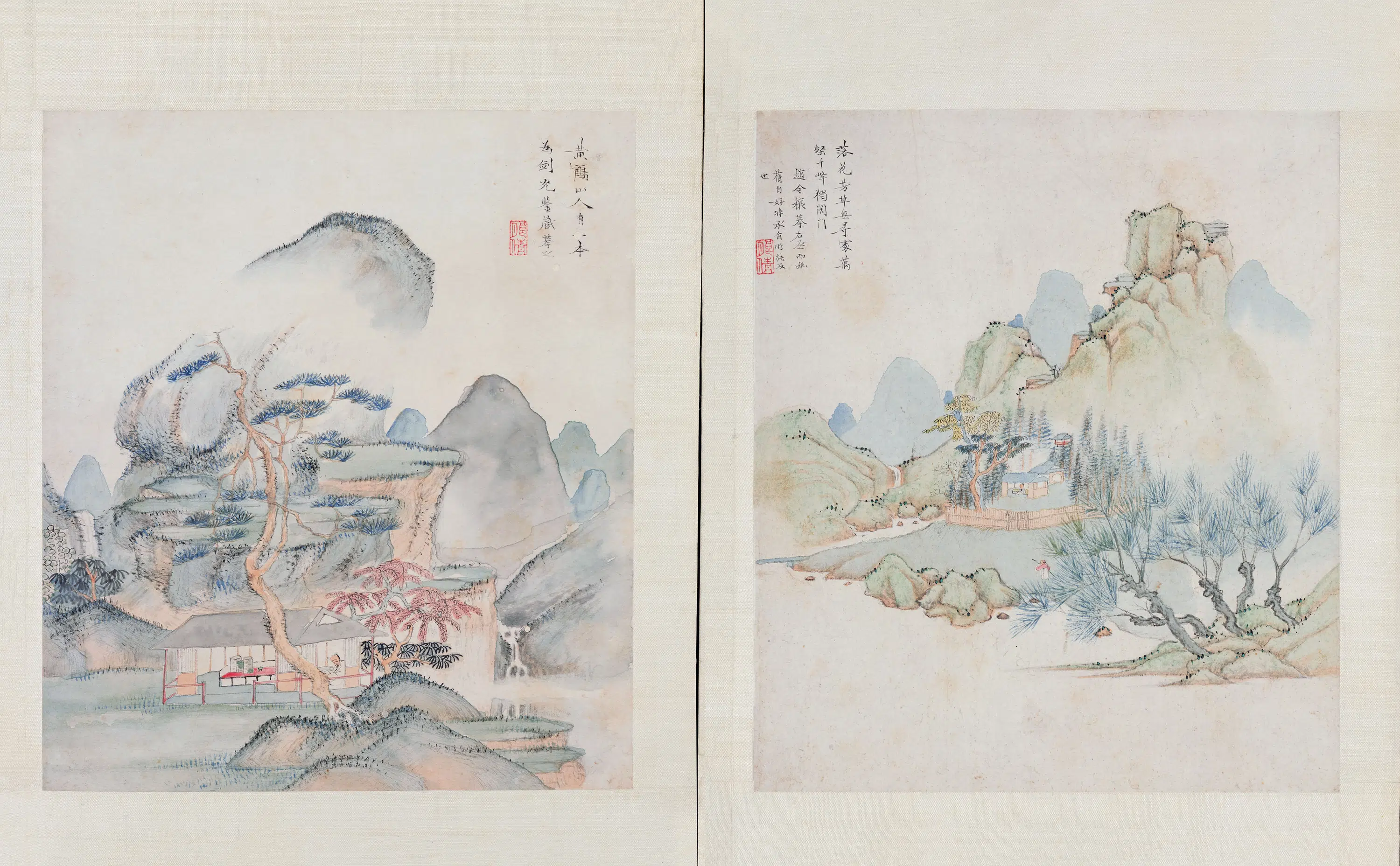明朝【沈颢灏】《仿古山水图册》