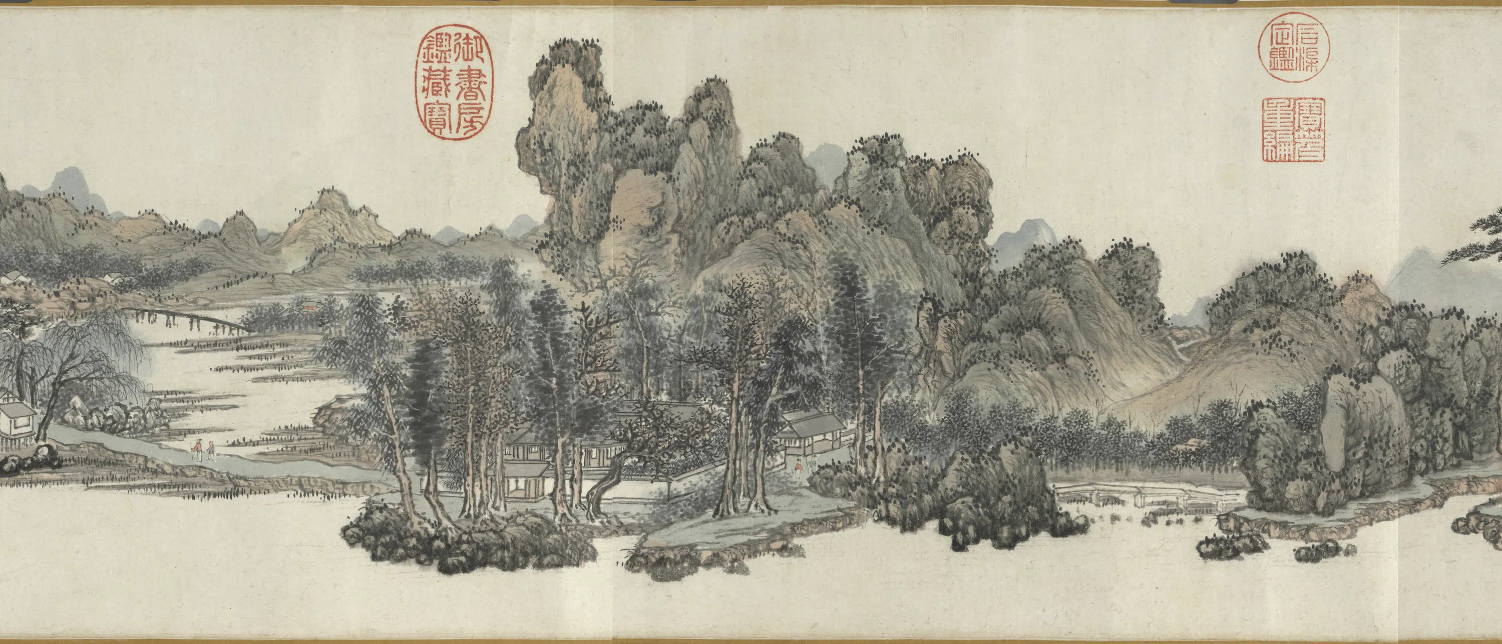 明朝【周用】《溪山烟霭卷》 第7张 明朝【周用】《溪山烟霭卷》 第7张