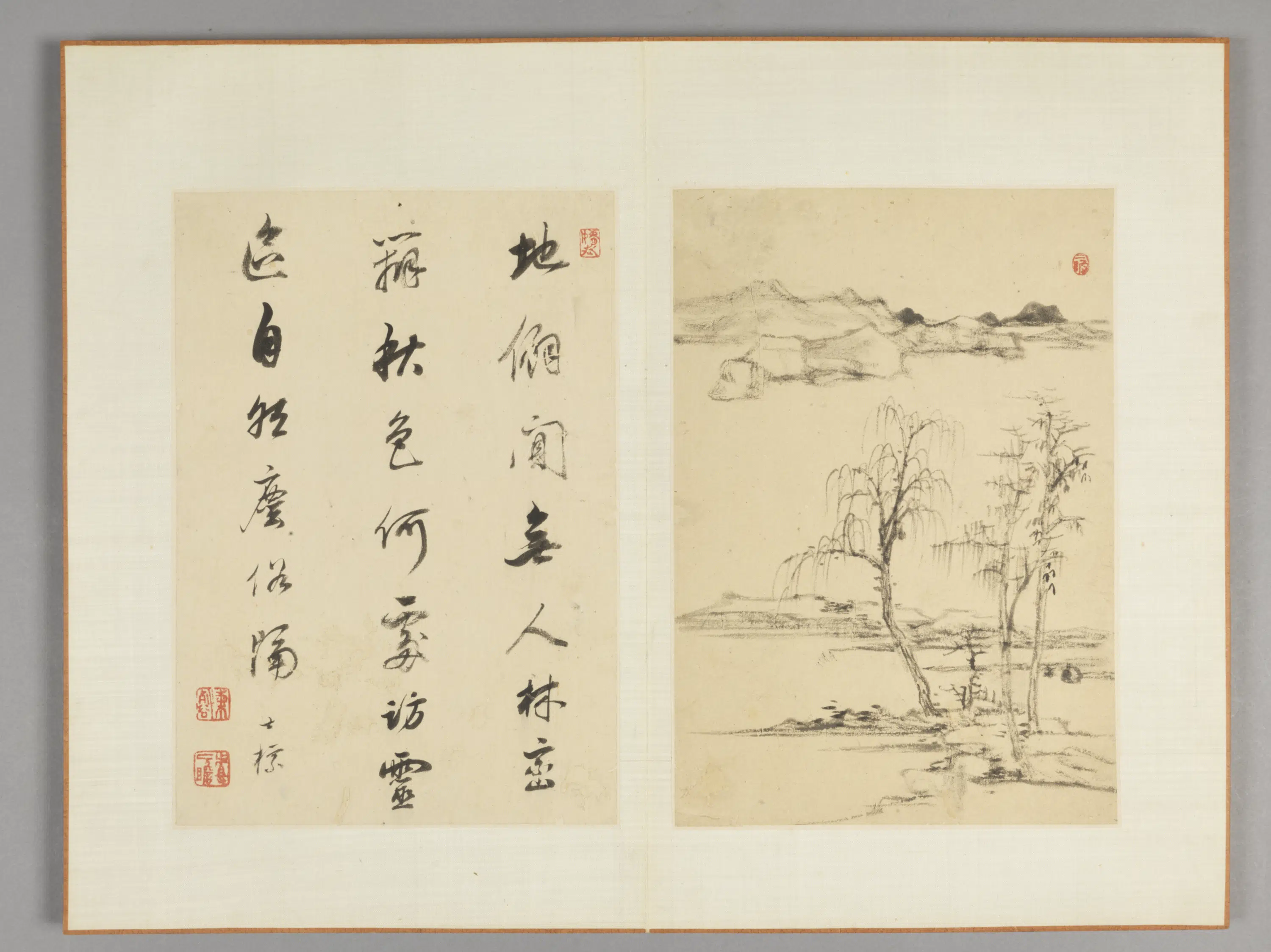 清代【查士标】《书画合璧册（10开）》 第6张