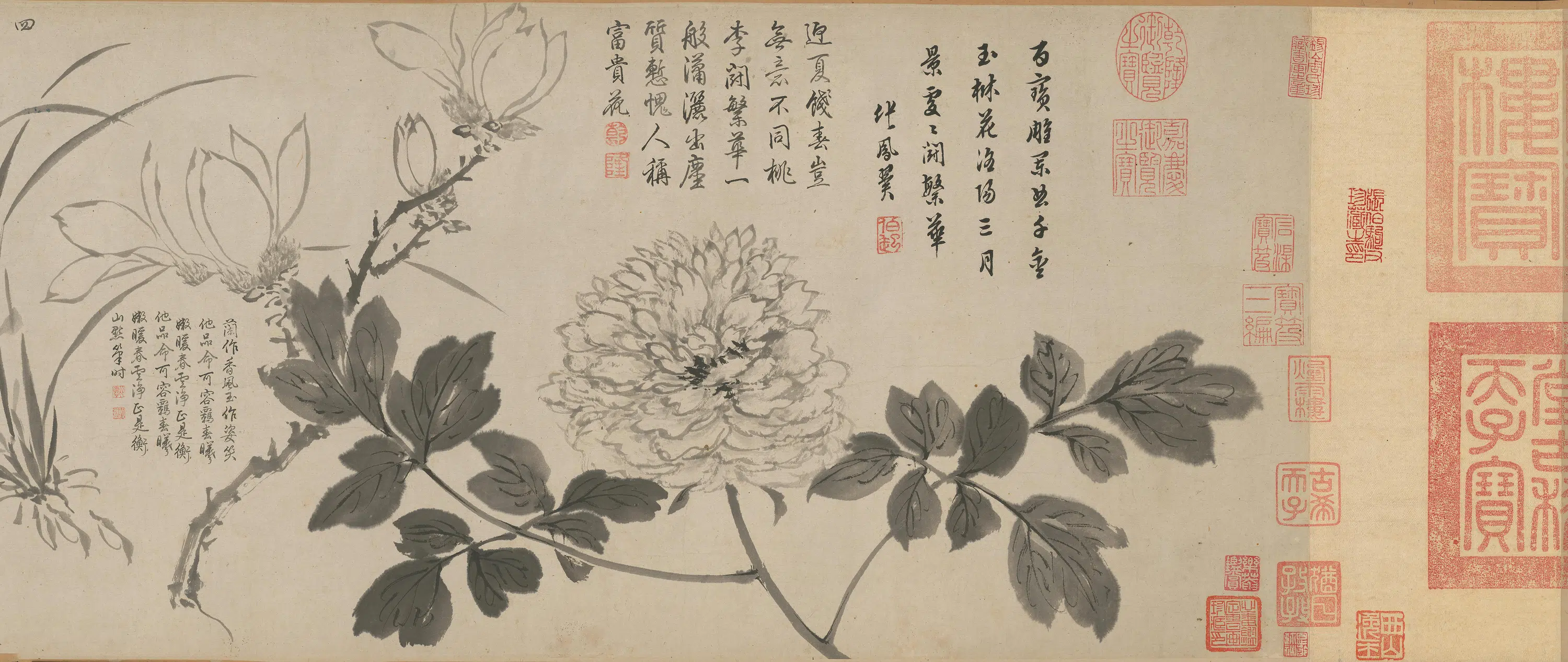 明朝【周之冕】《百花图卷》 第2张 明朝【周之冕】《百花图卷》 第2张