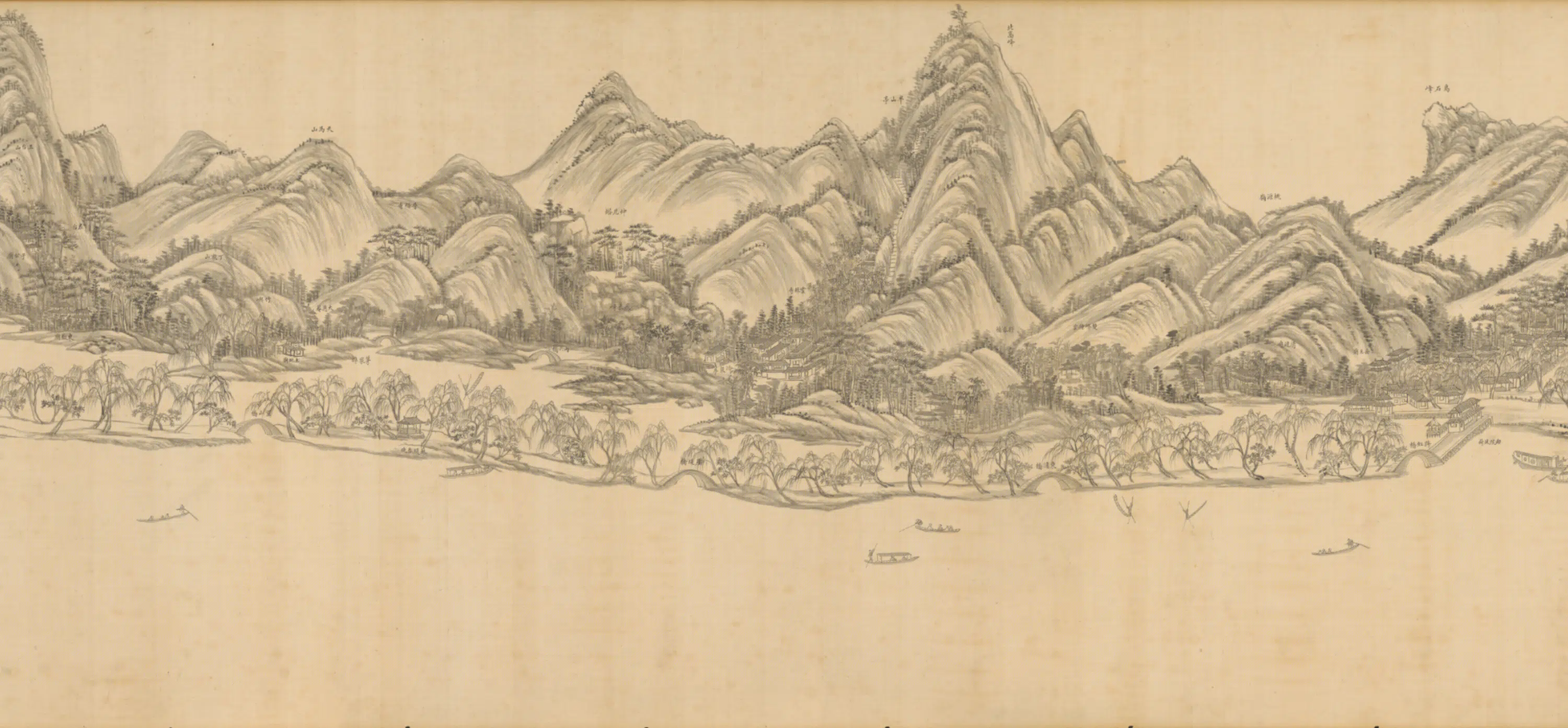 清代【王原祁】《西湖图卷》 第3张 清代【王原祁】《西湖图卷》 第3张