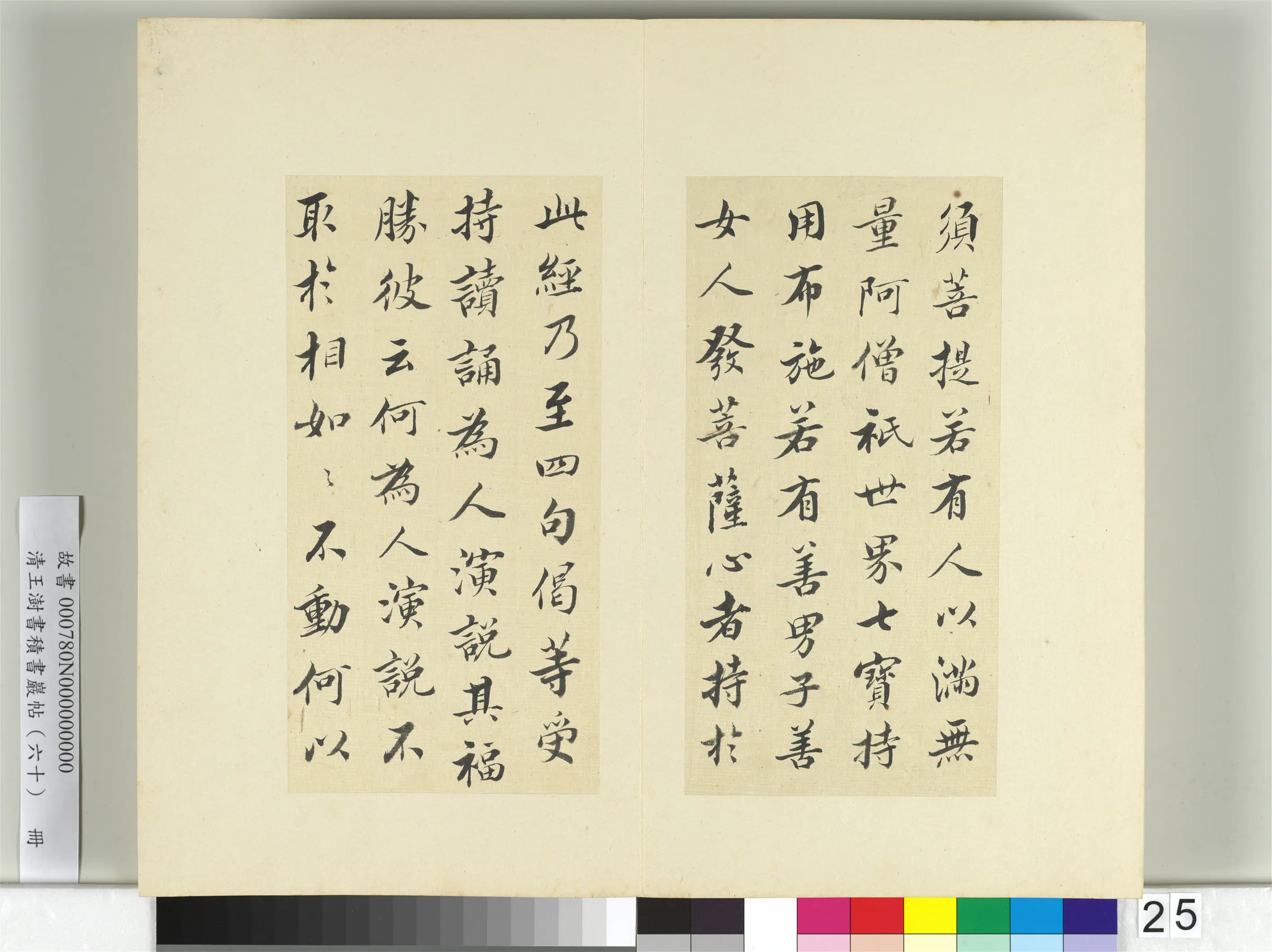 清代【王澍】《书积书岩帖（六十）册-临张即之书金刚经》