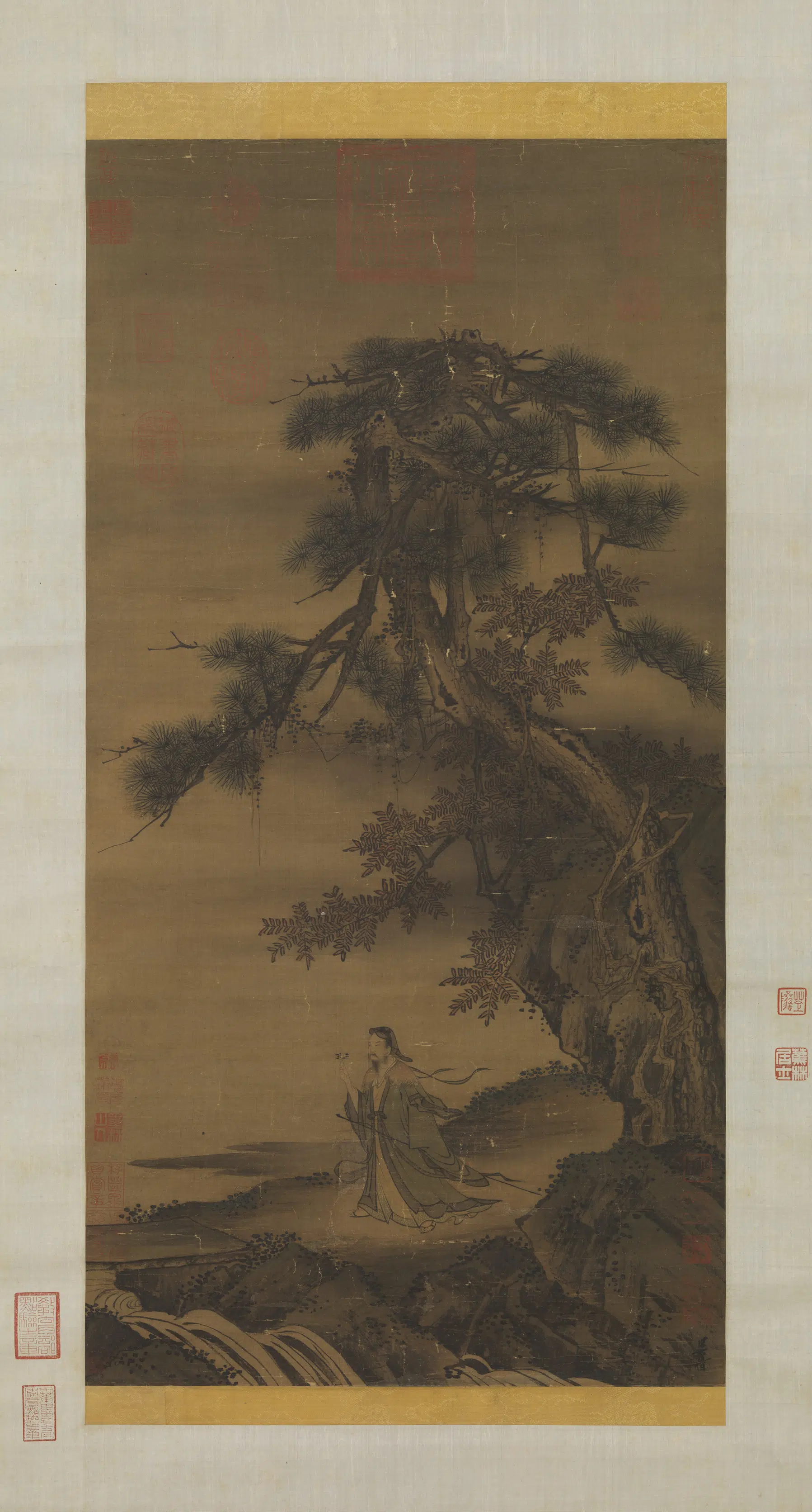 南宋【梁楷】《东篱高士图轴》