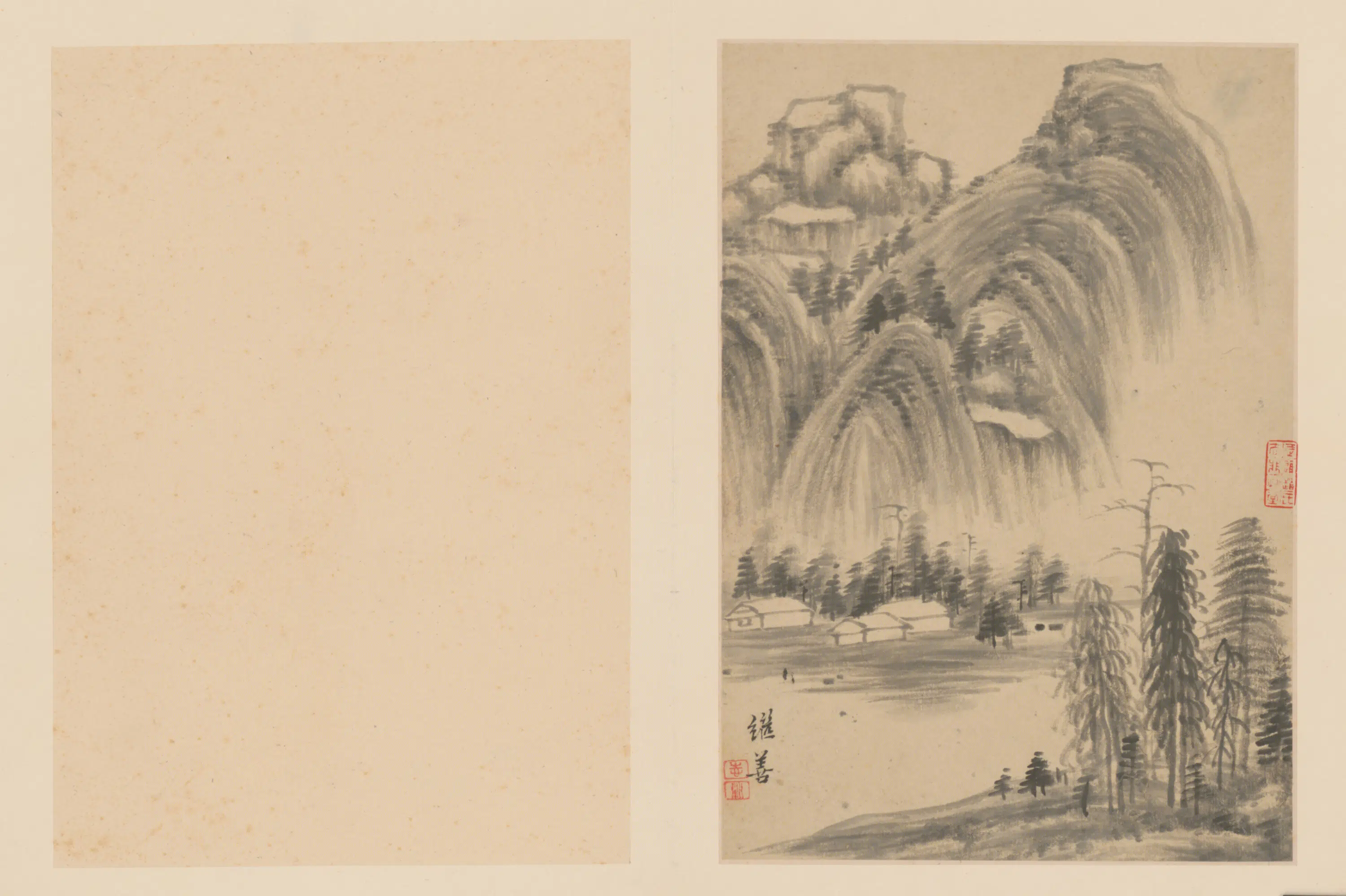 清代【吴继善】《山水册页-1》