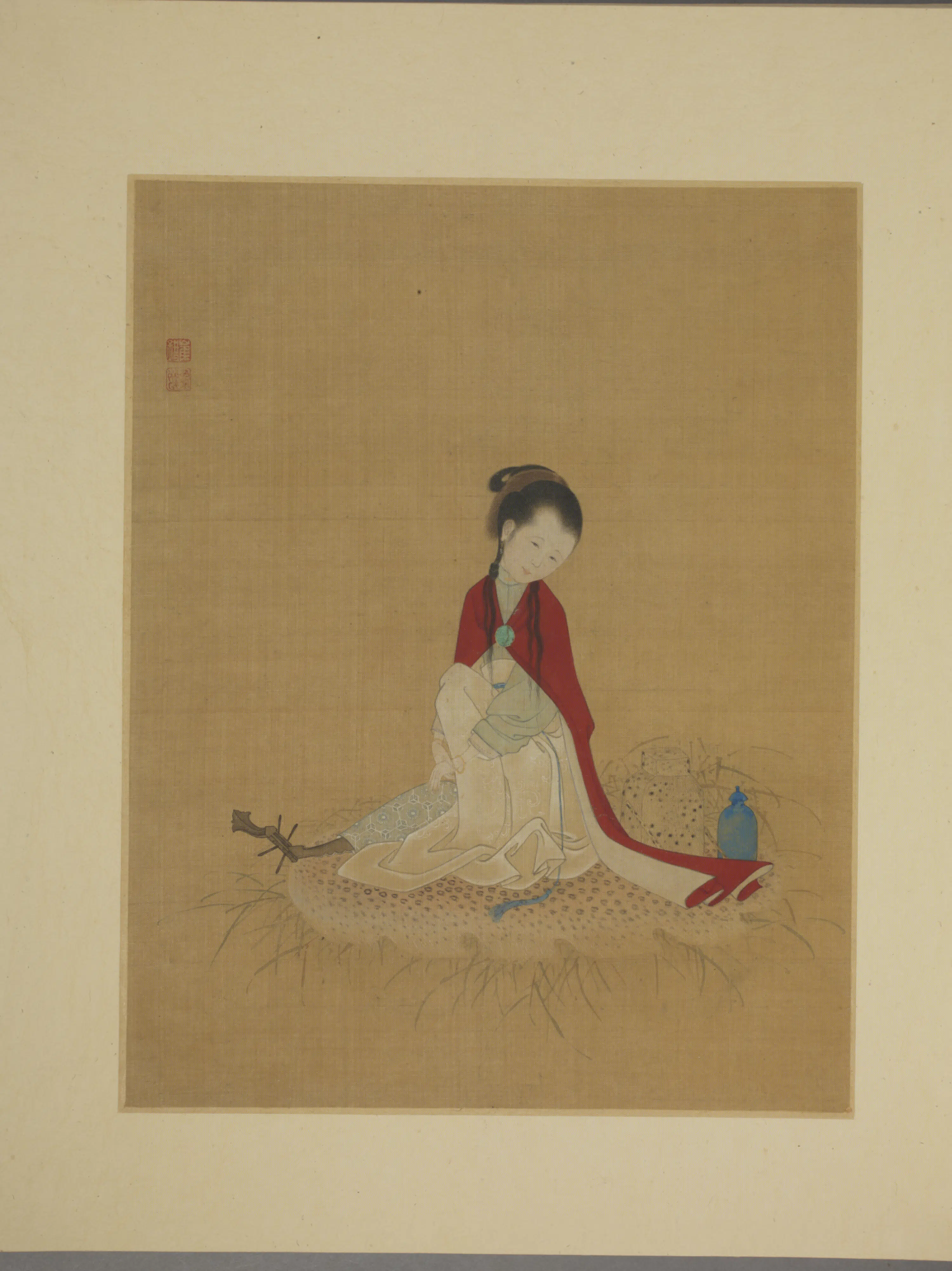 清代【崔鏏】《仕女图册》 第6张