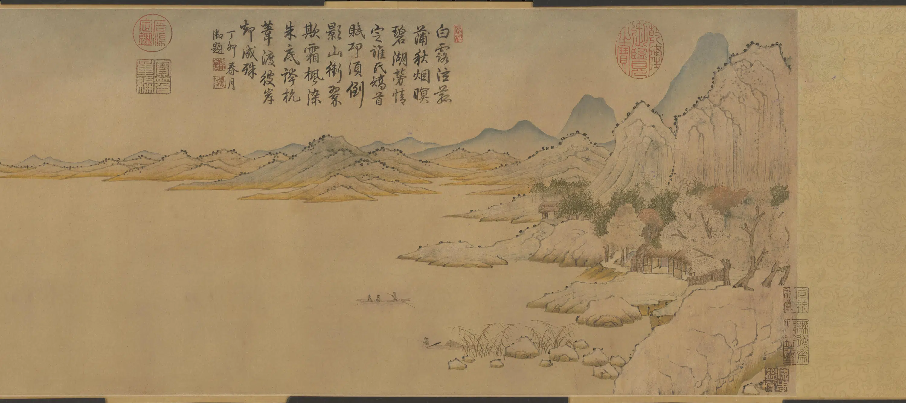 元朝【钱选】《秋江待渡图卷》 第8张