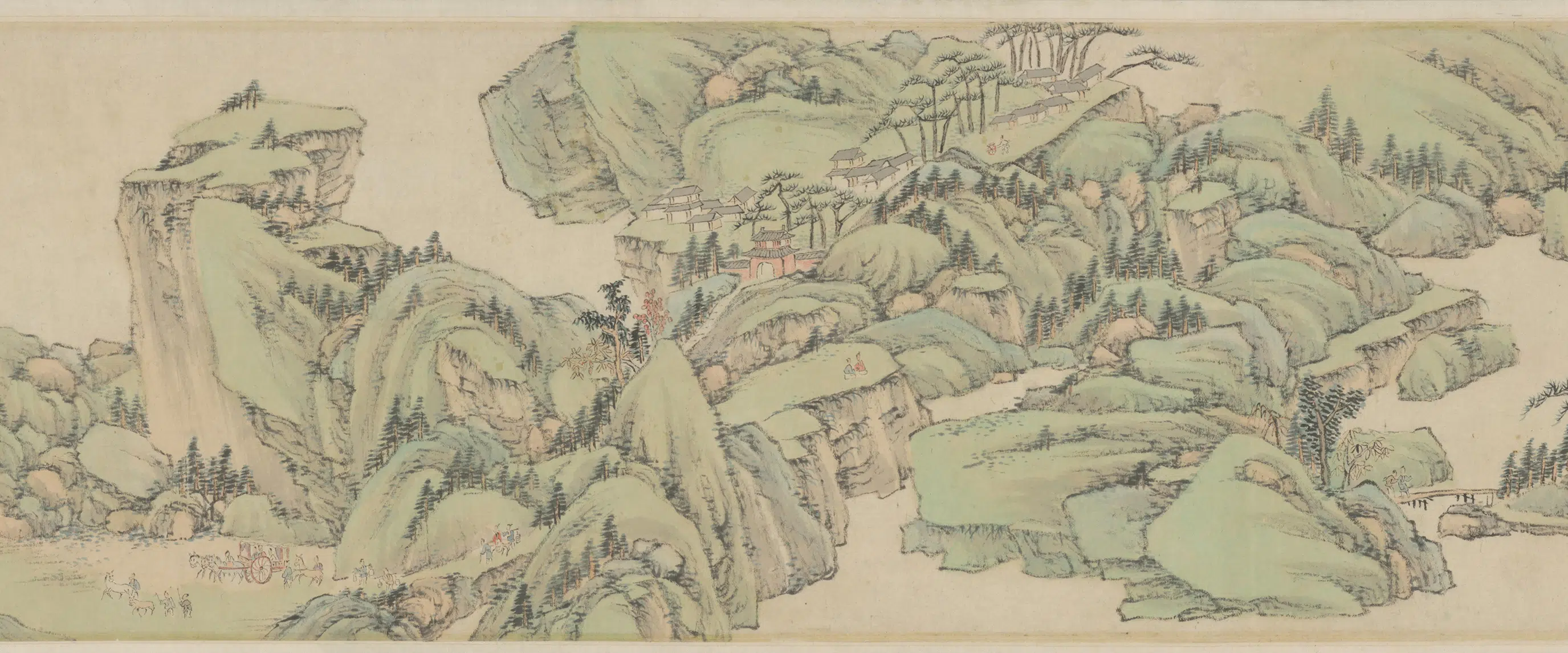 清代【萧云从】《仿古山水图屏》 第13张