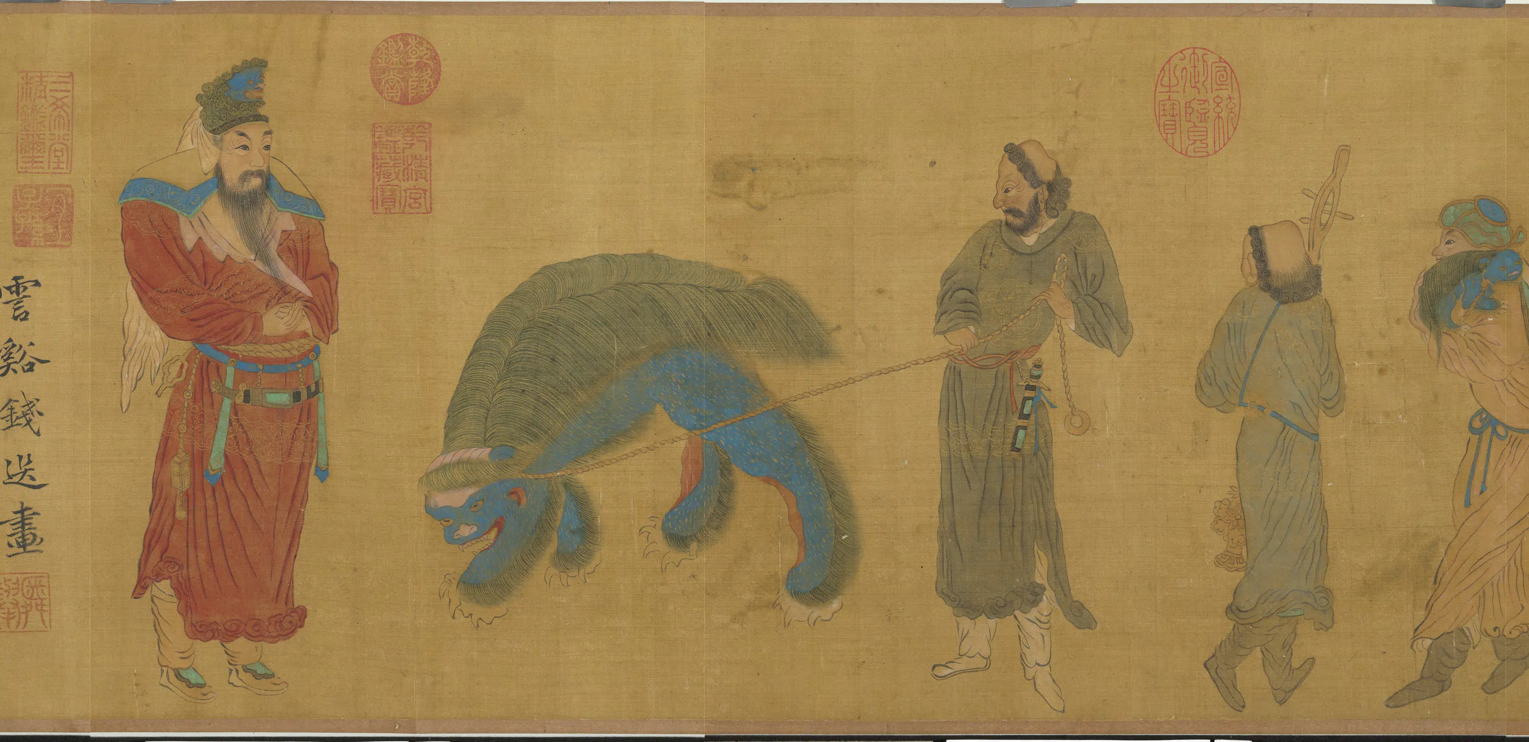 宋-元朝【钱选】《西旅贡獒图卷》 第2张 宋-元朝【钱选】《西旅贡獒图卷》 第2张