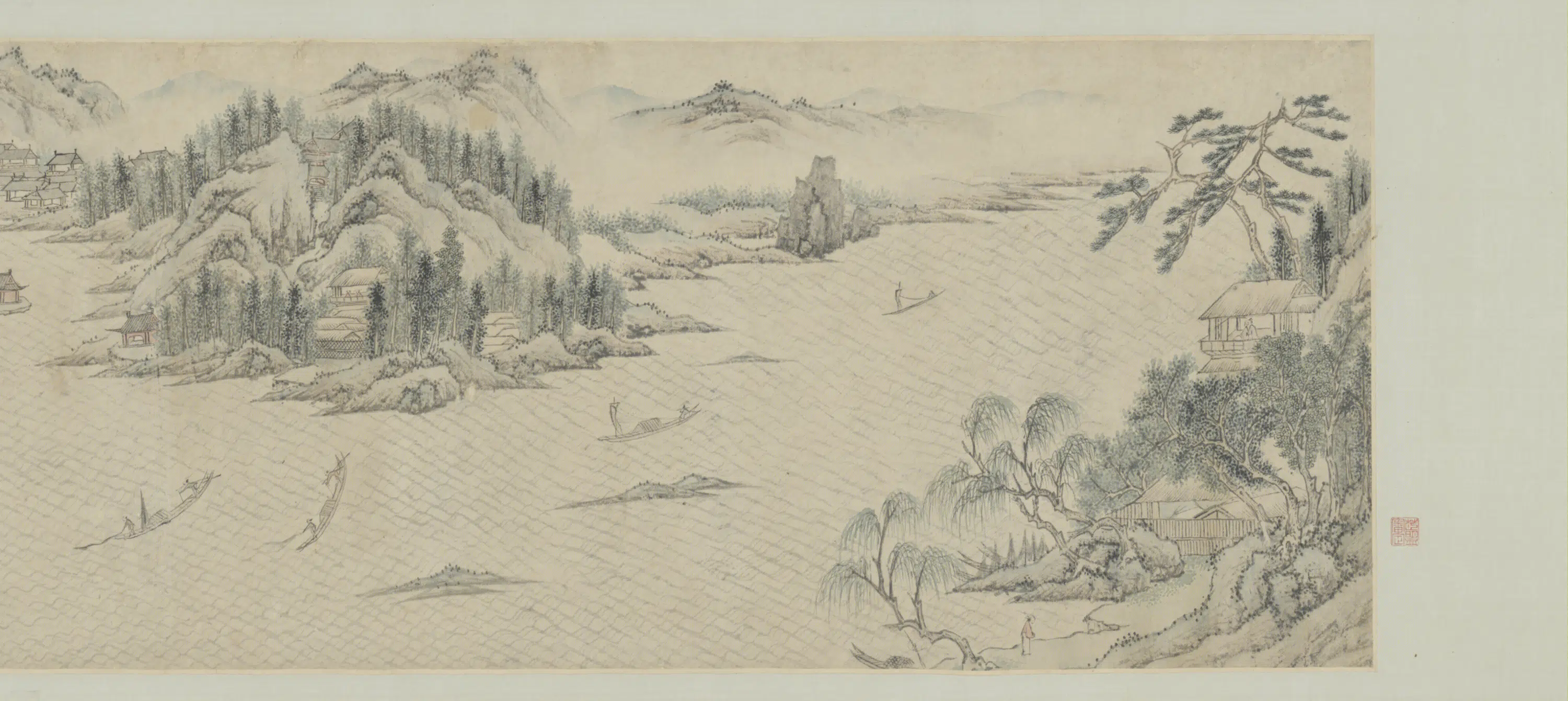 明朝【孙枝】《山水卷》 第4张