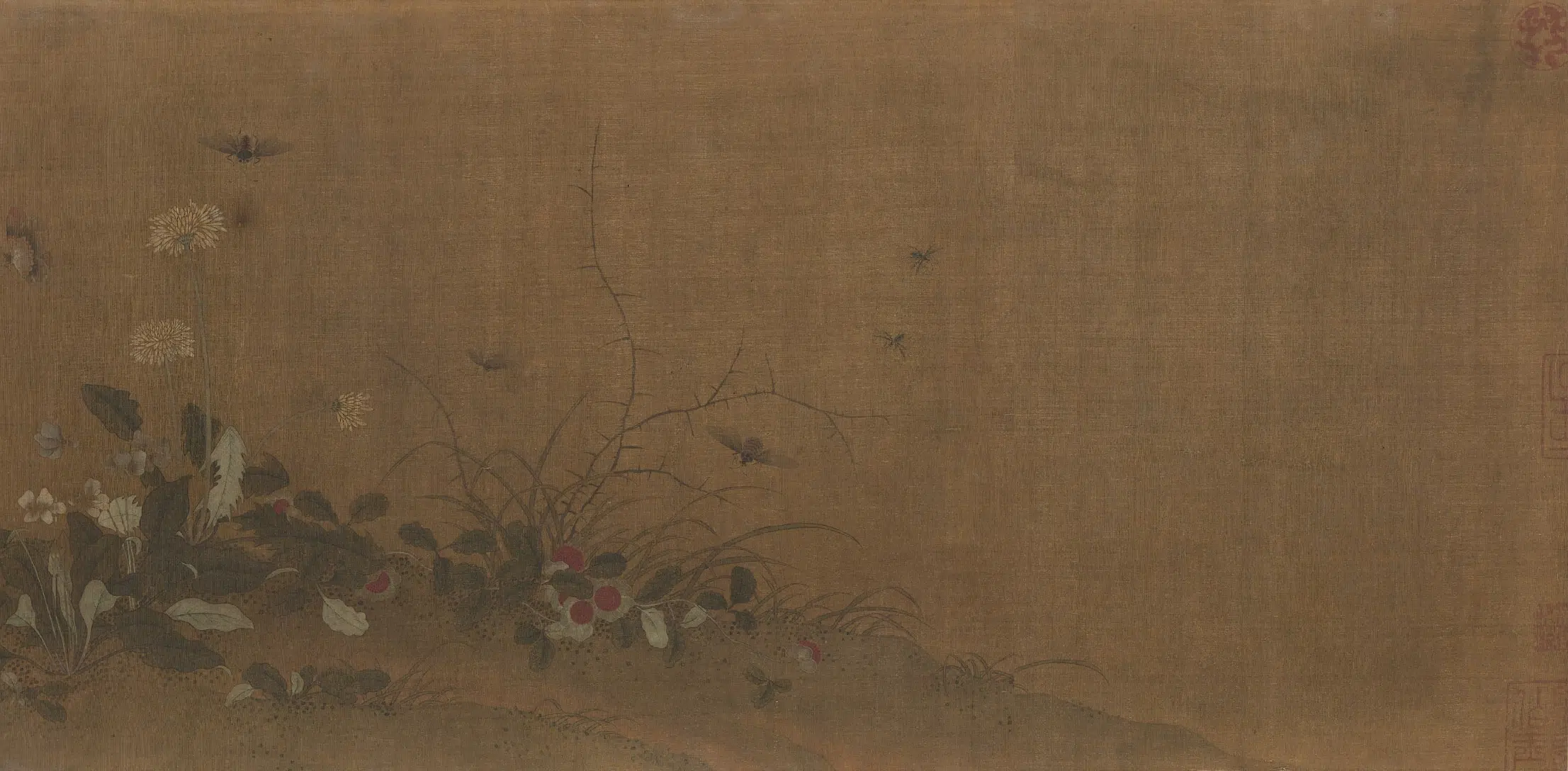 宋代【艳艳女史】《草虫花蝶图卷》 第5张 宋代【艳艳女史】《草虫花蝶图卷》 第5张