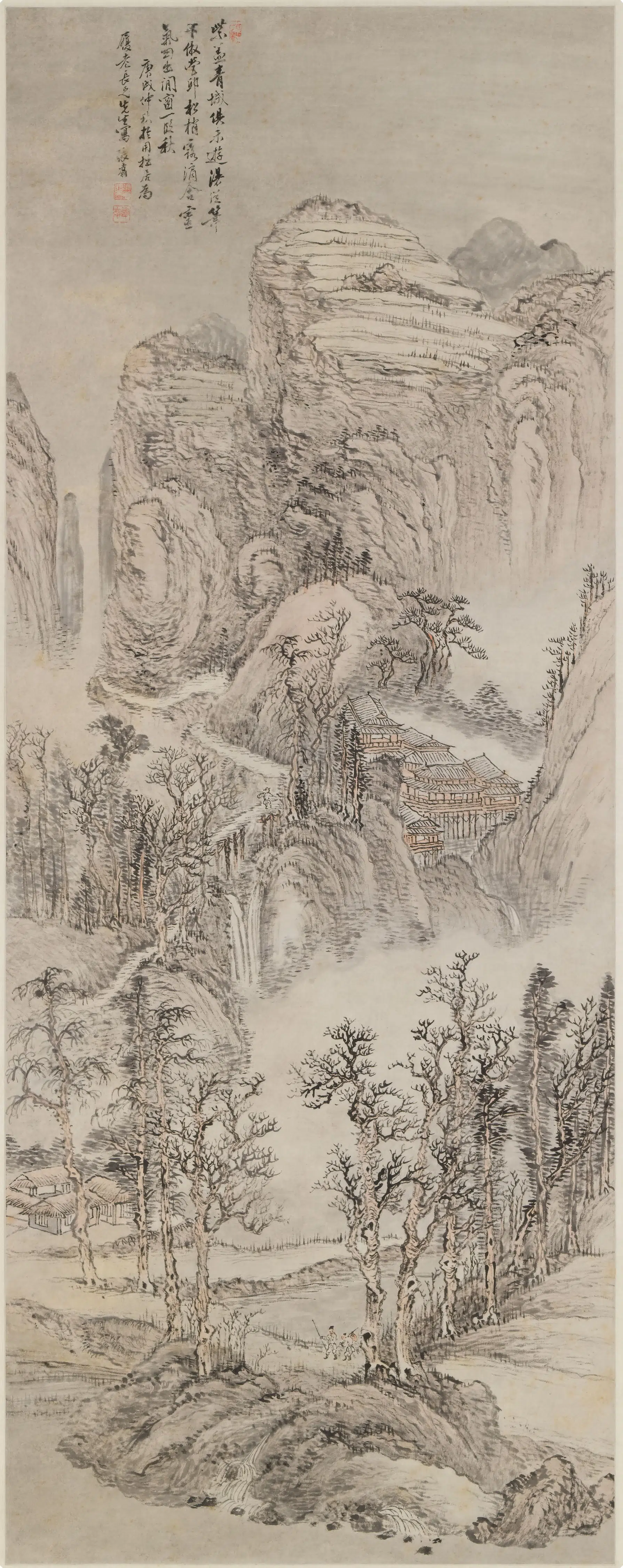 清代【张翥】《山水图轴》