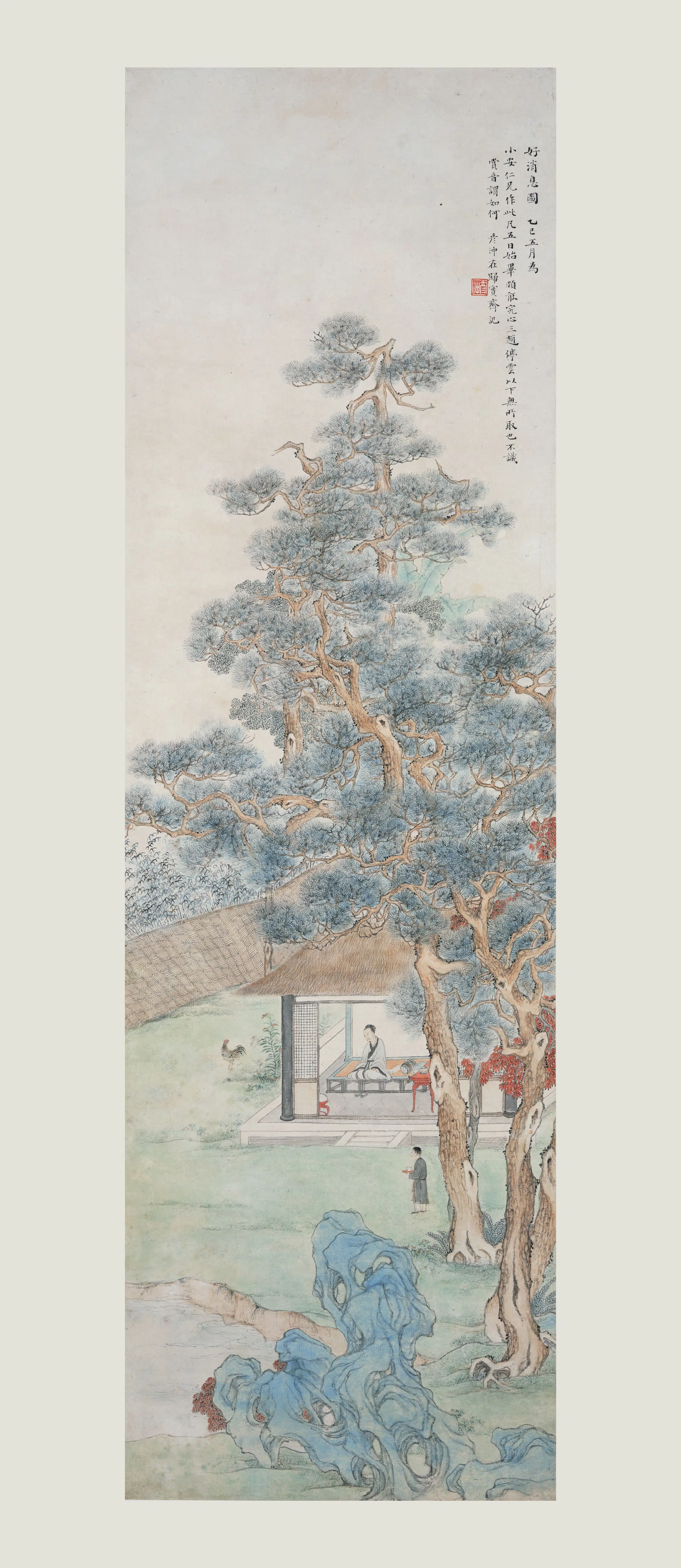 清代【刘彦冲】《好消息图轴》