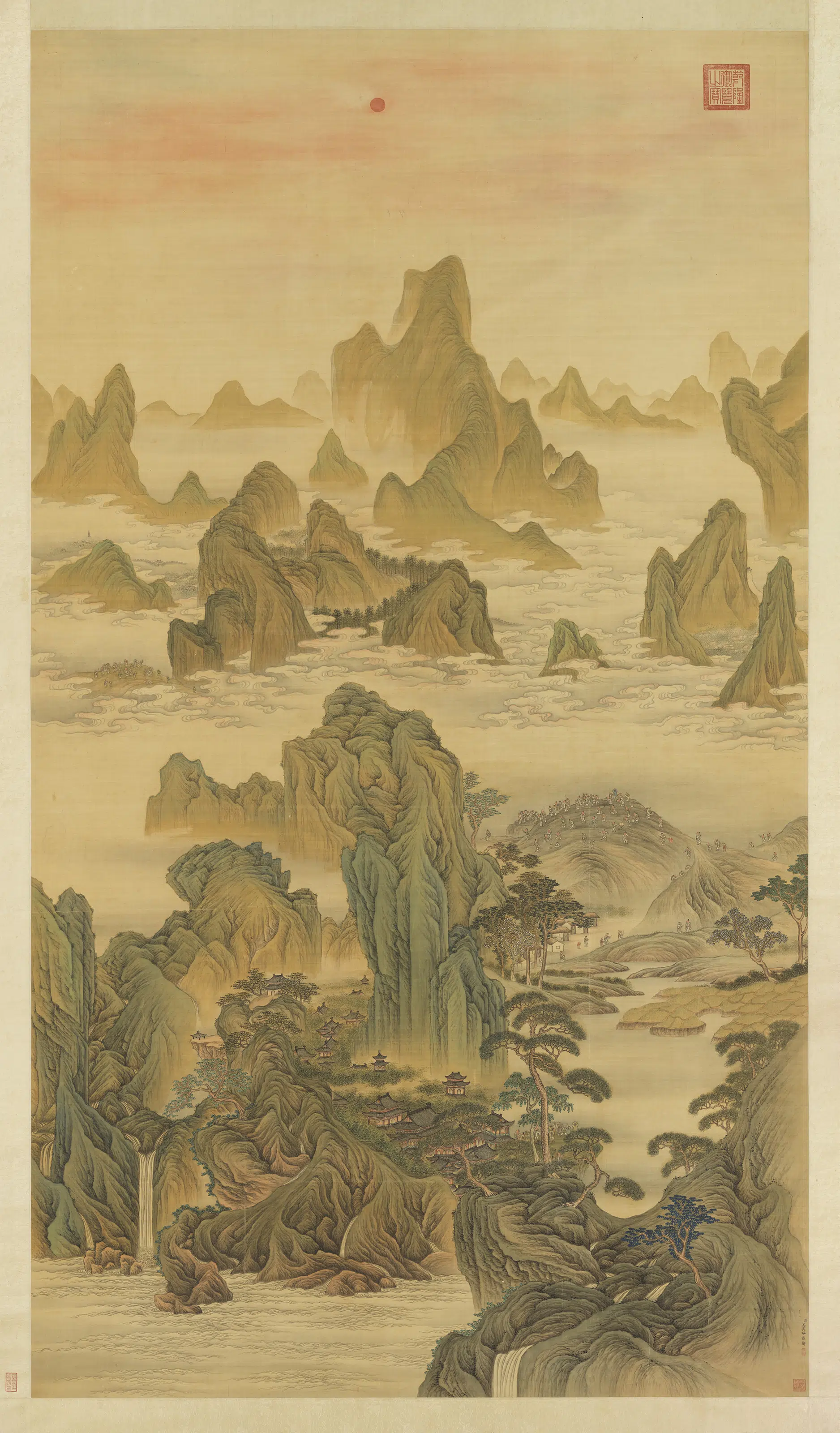 清代【高其佩】《海天出日图轴》