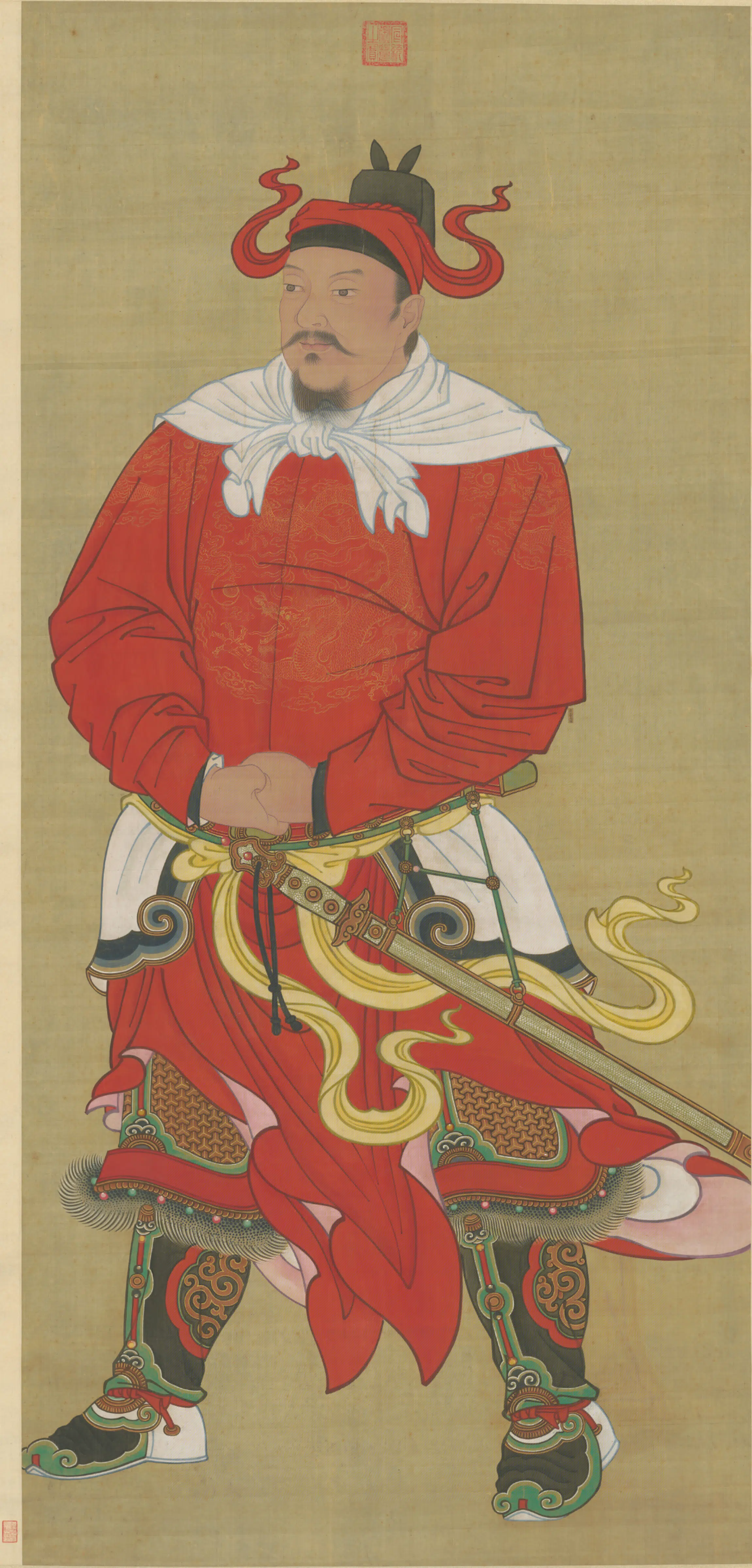 明朝【明人】《画李光弼像轴》 第1张