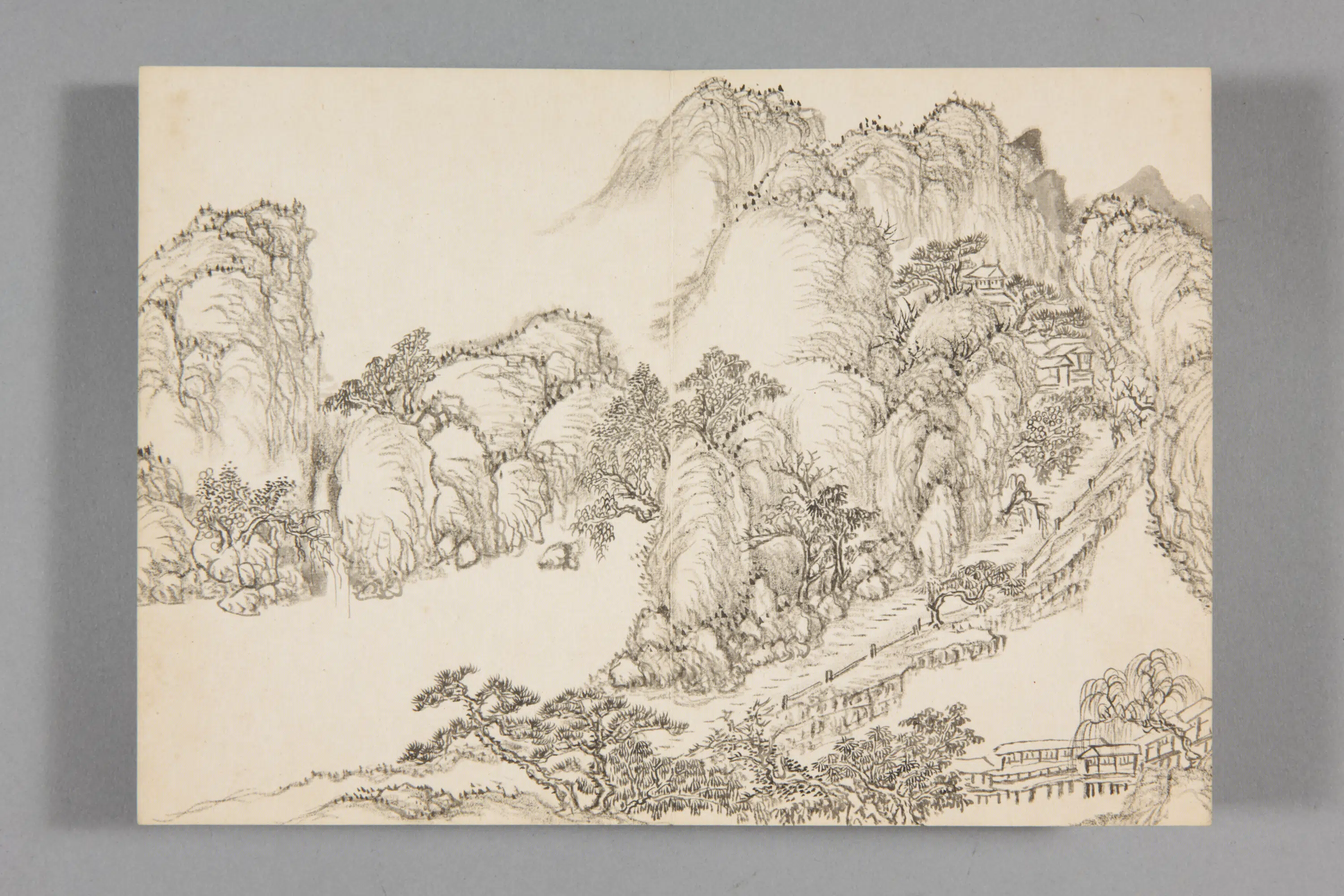 清代【董邦达】《山水册-3(12开)》 第2张 清代【董邦达】《山水册-3(12开)》 第2张