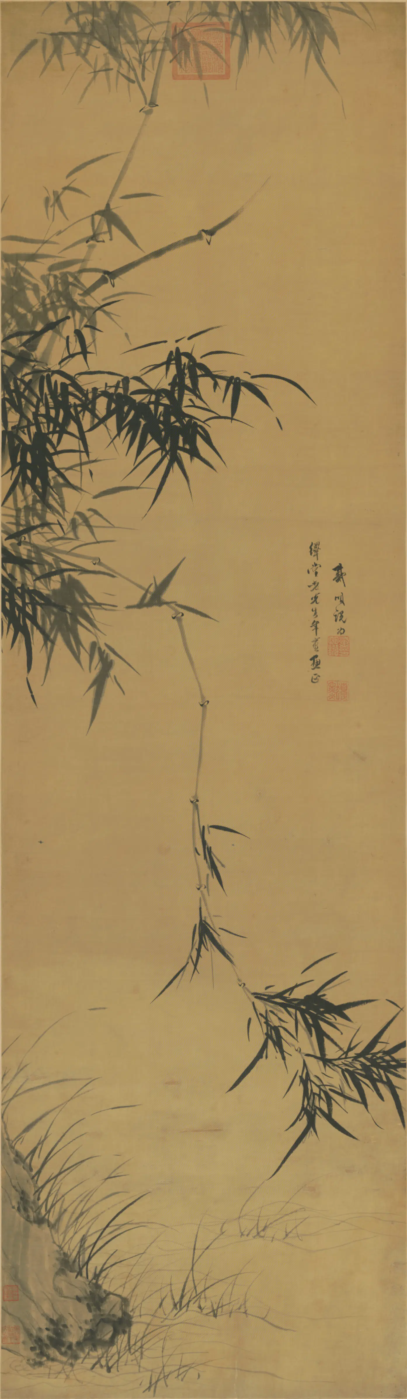 清代【戴明说】《墨竹轴》 第1张 清代【戴明说】《墨竹轴》 第1张