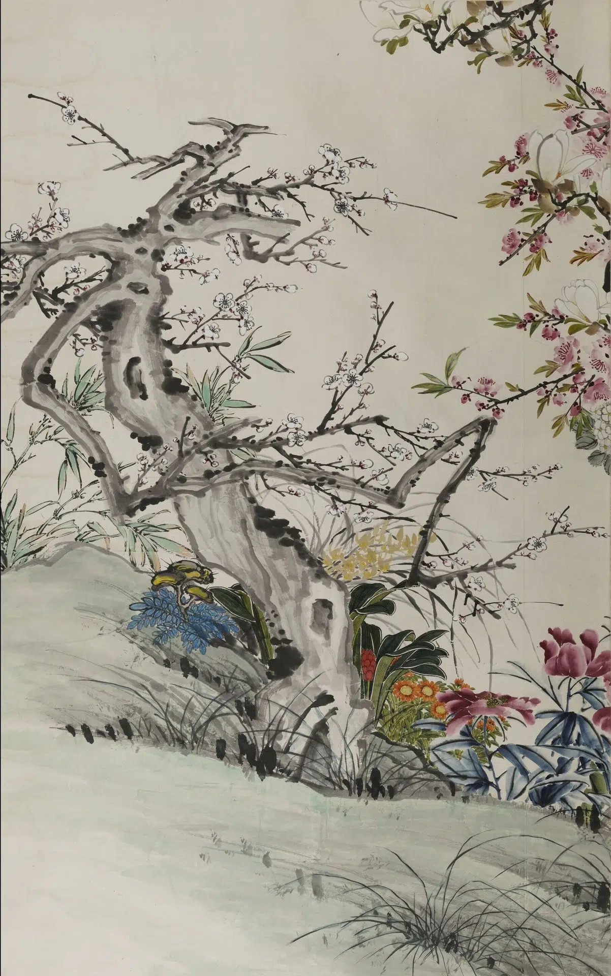 近现代【陆抑非】《群芳献瑞图张宗祥题六屏》 第5张 近现代【陆抑非】《群芳献瑞图张宗祥题六屏》 第5张