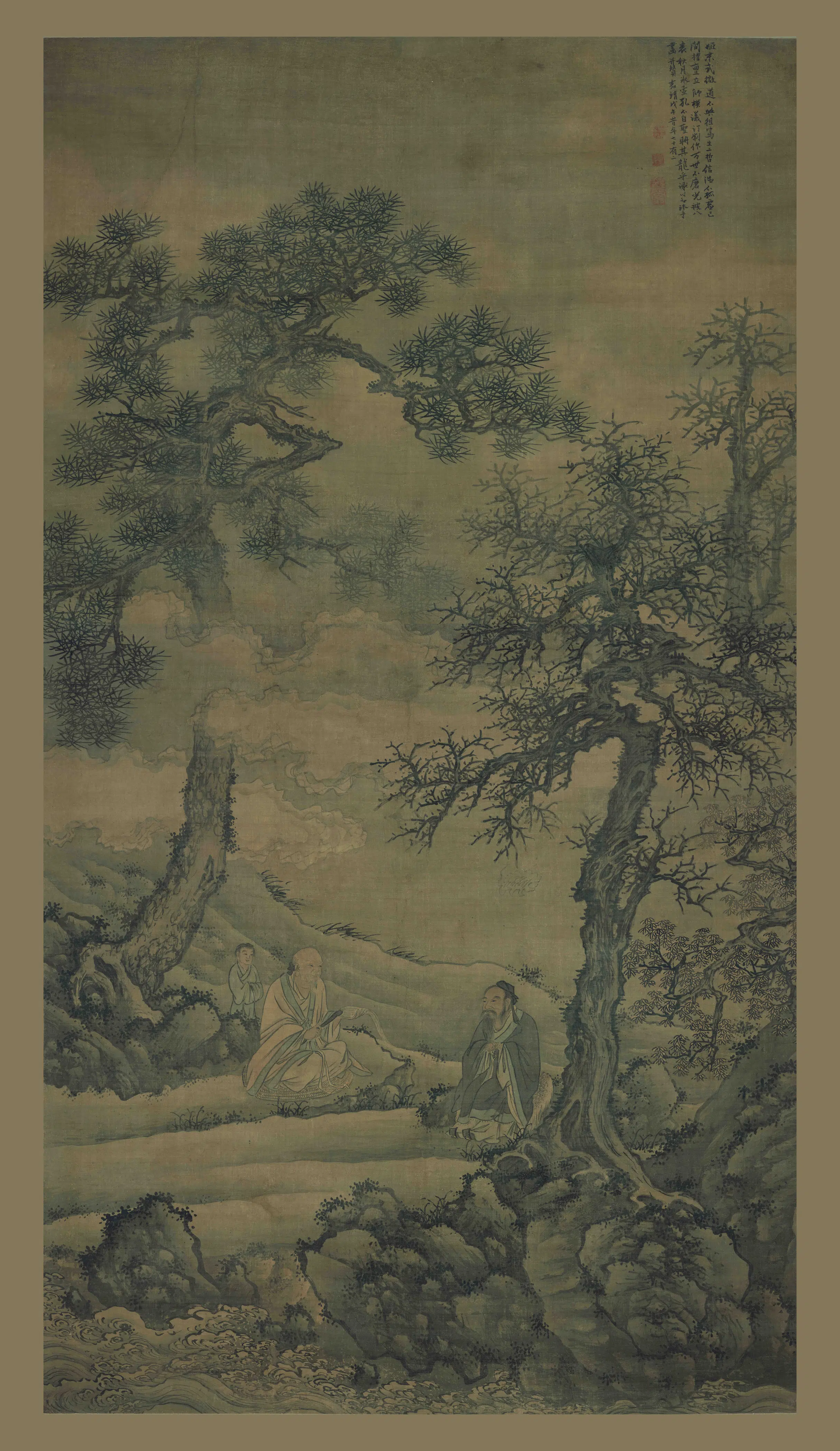 明朝【谢时臣】《问礼图轴》